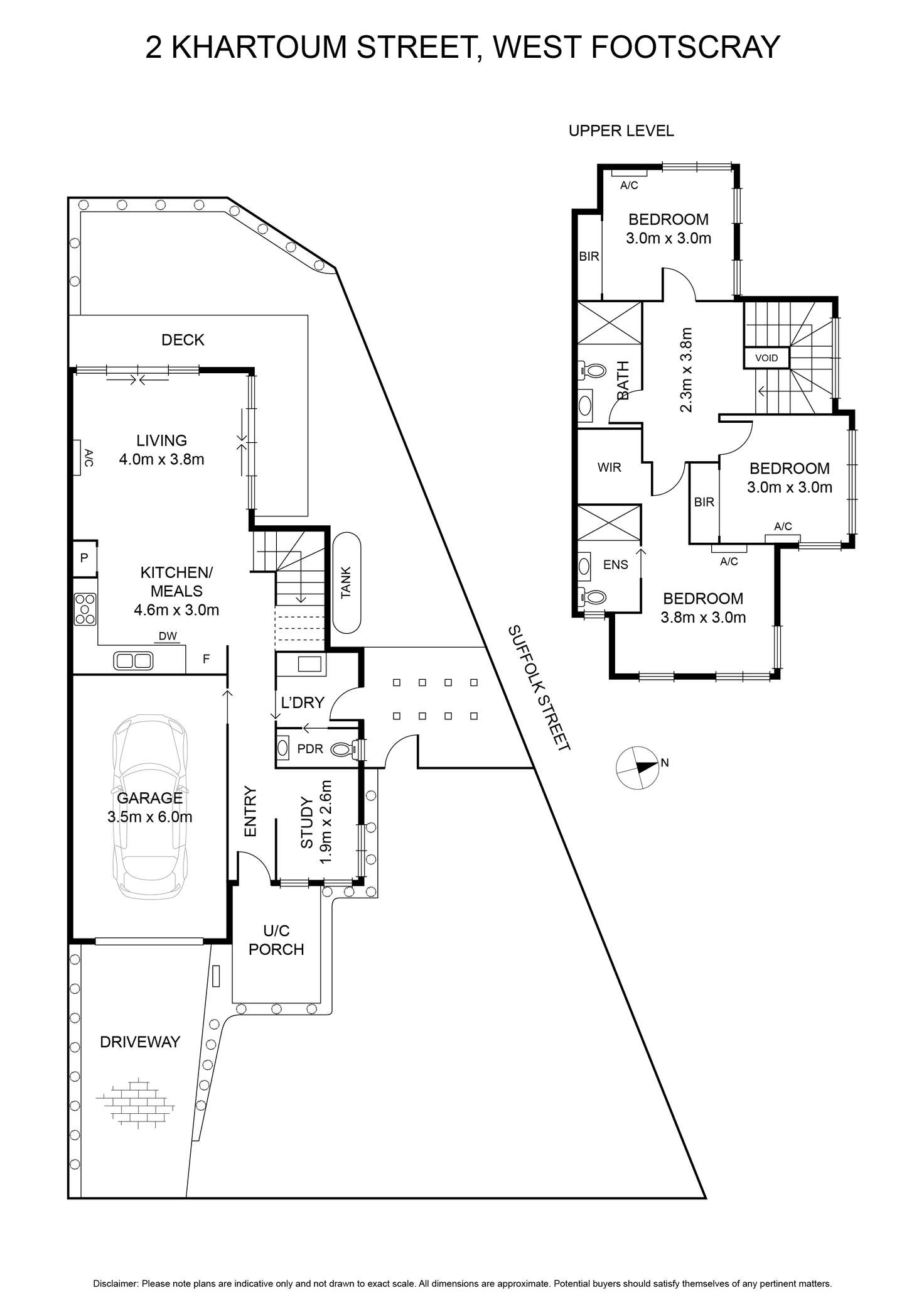 Floorplan of Homely townhouse listing, 2 Khartoum Street, West Footscray VIC 3012