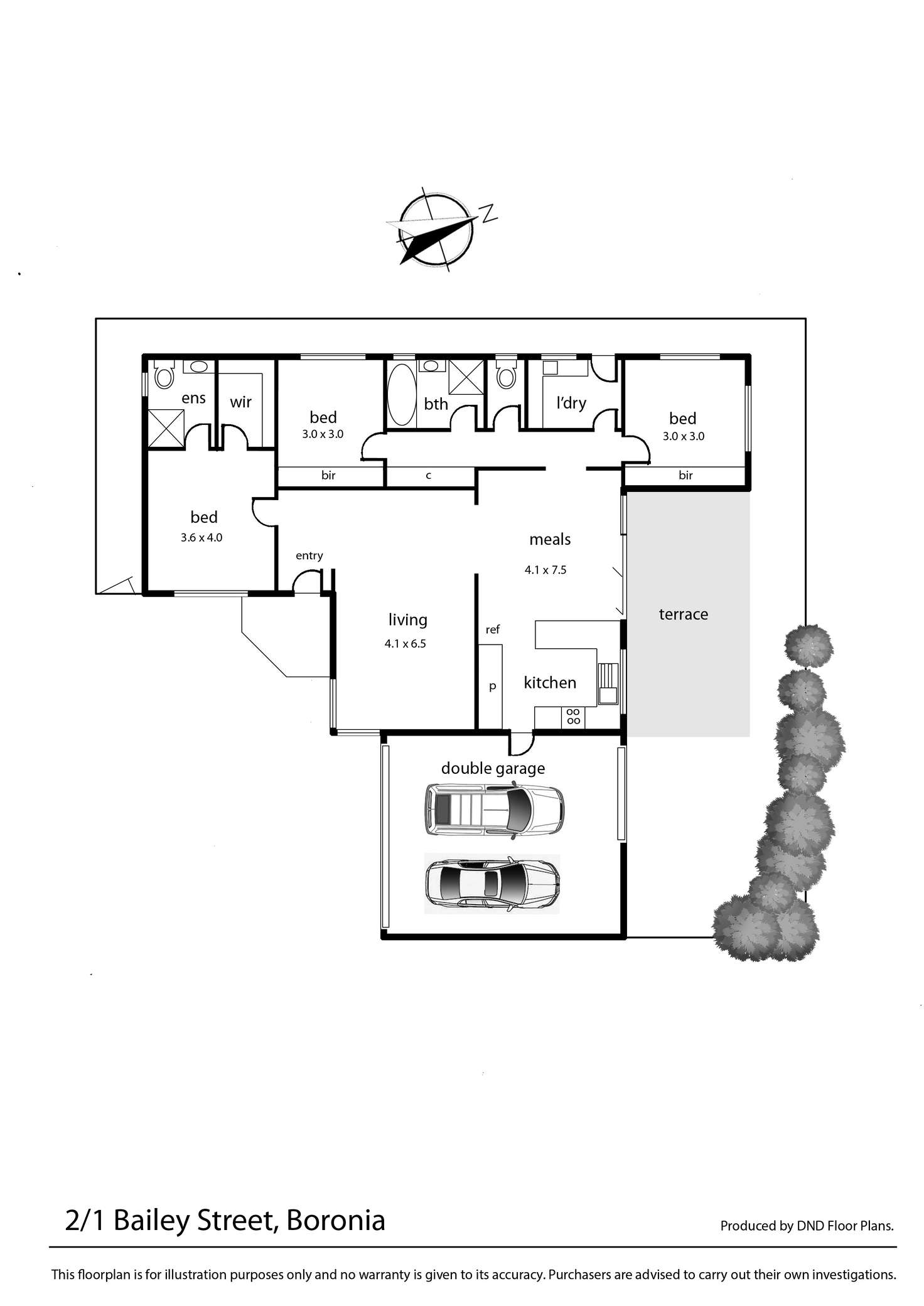 Floorplan of Homely unit listing, 2/1 Bailey Street, Boronia VIC 3155