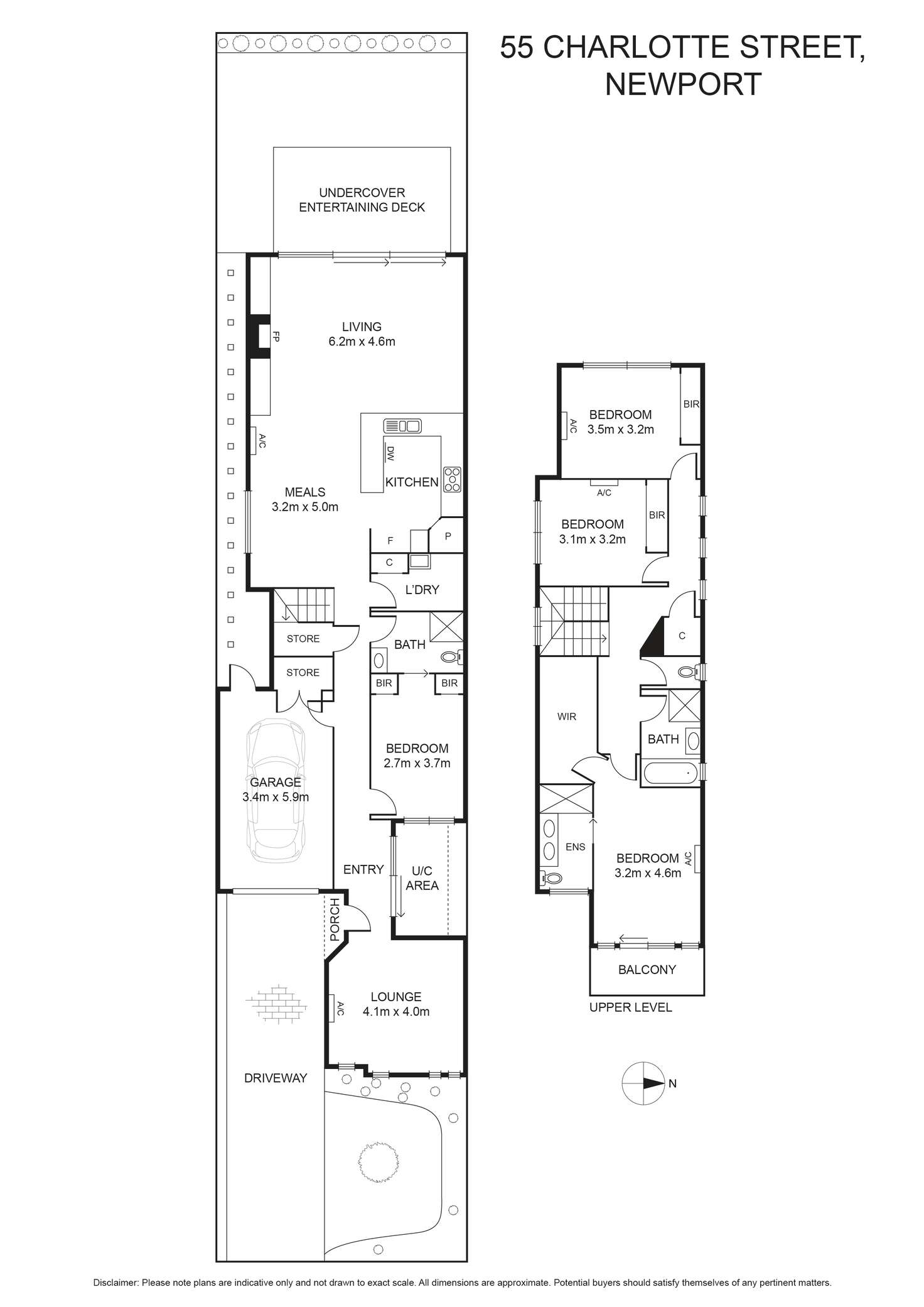 Floorplan of Homely townhouse listing, 55 Charlotte Street, Newport VIC 3015