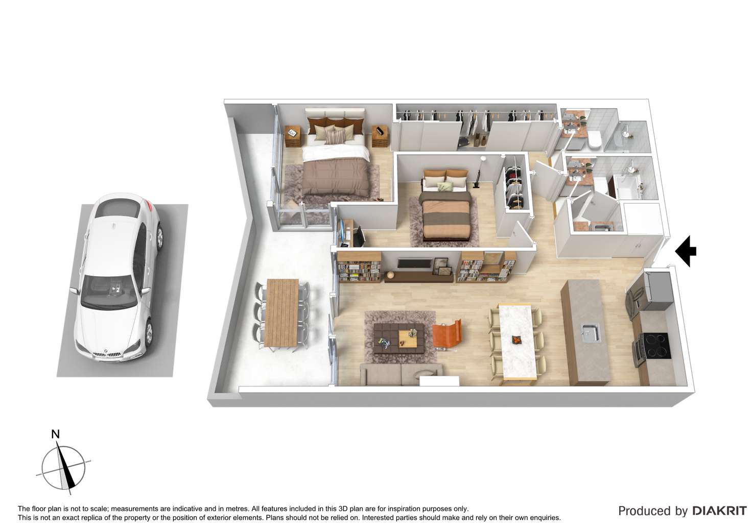 Floorplan of Homely apartment listing, 803B/609 Victoria Street, Abbotsford VIC 3067