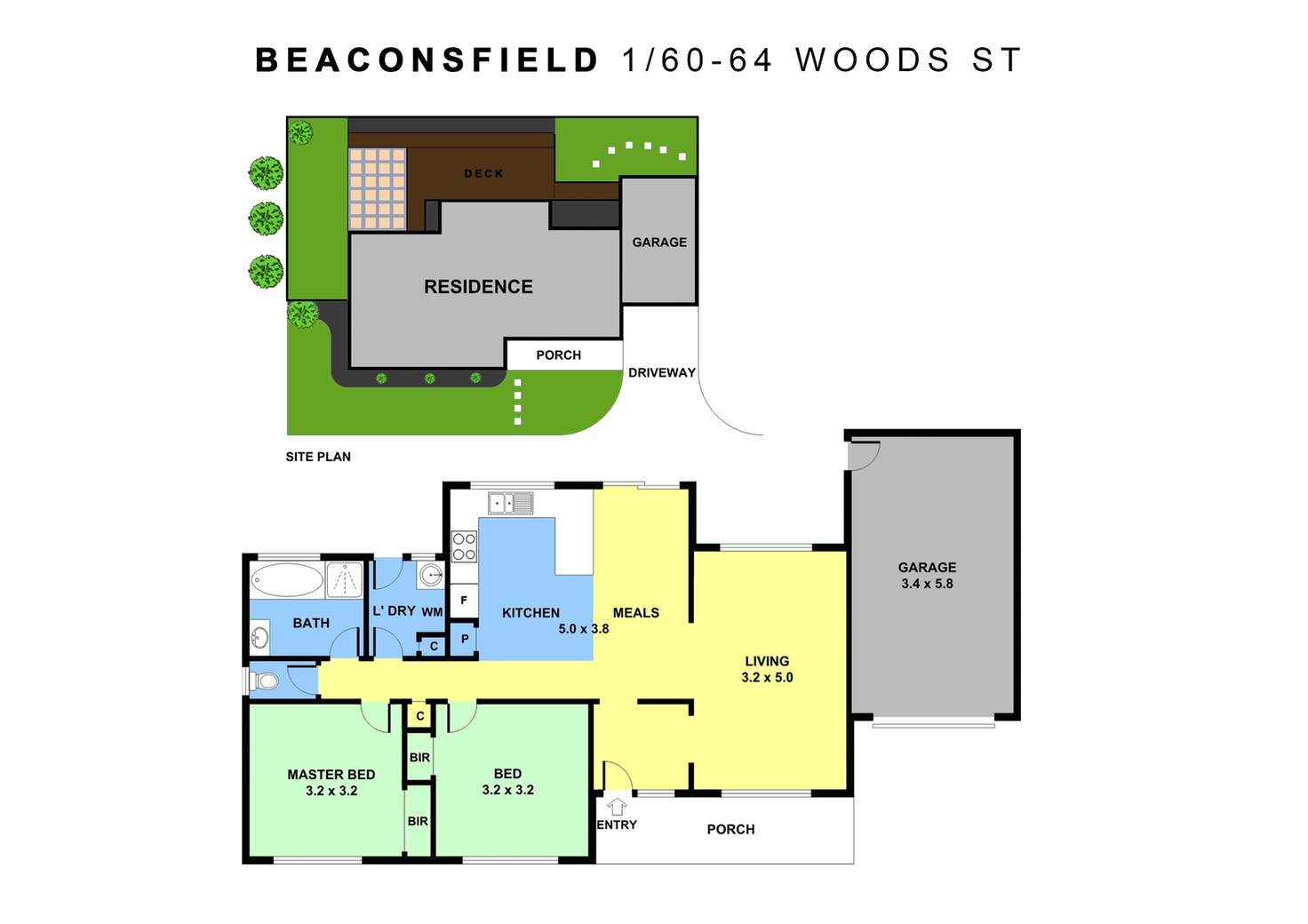 Floorplan of Homely unit listing, 1/60-64 Woods Street, Beaconsfield VIC 3807