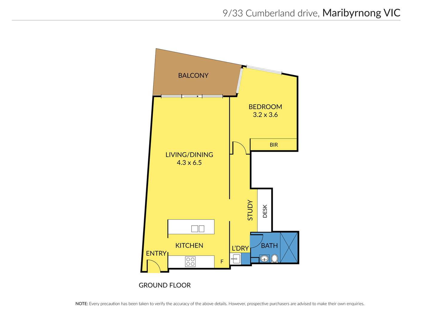 Floorplan of Homely apartment listing, 9/33 Cumberland Drive, Maribyrnong VIC 3032