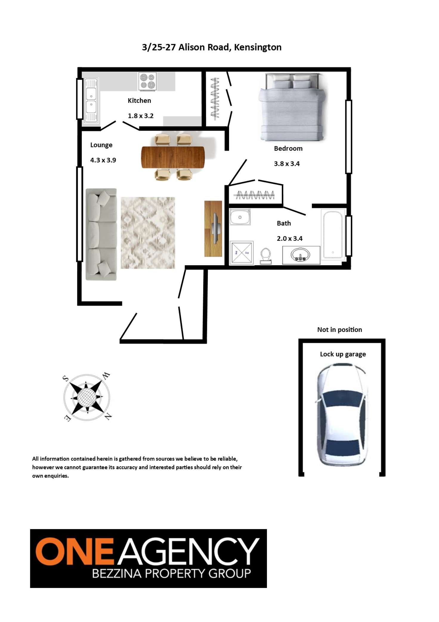 Floorplan of Homely apartment listing, 3/25-27 Alison Road, Kensington NSW 2033