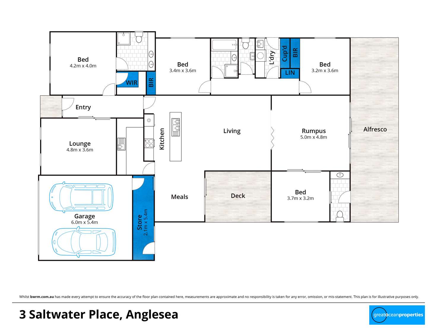 Floorplan of Homely house listing, 3 Saltwater Place, Anglesea VIC 3230