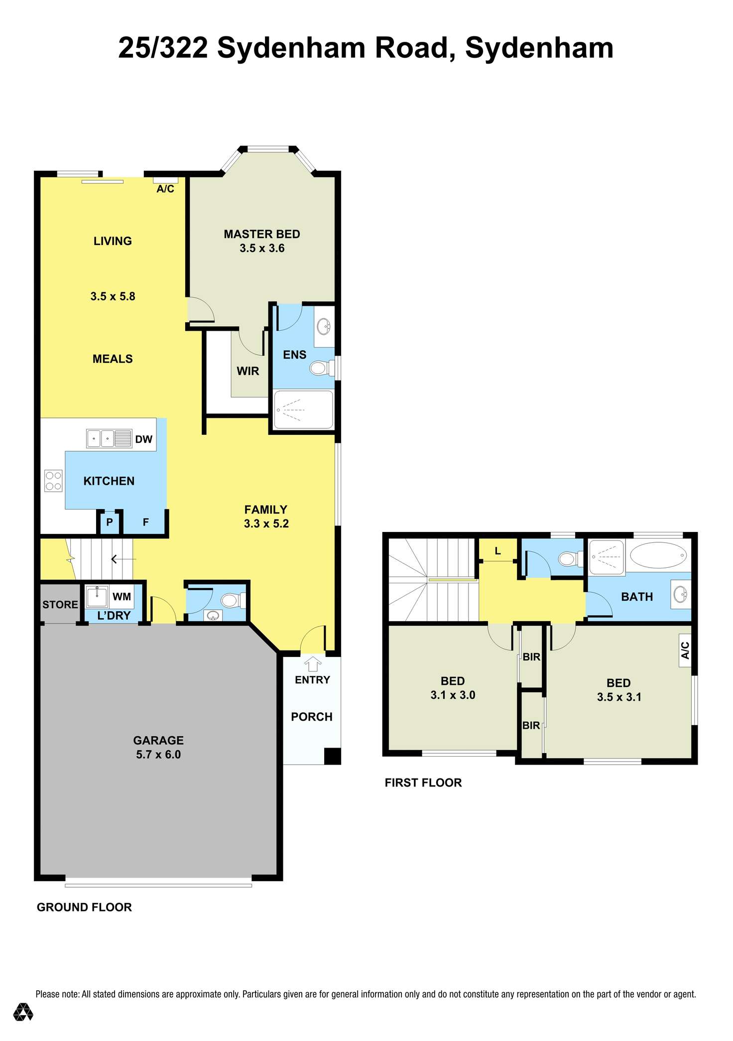 Floorplan of Homely townhouse listing, 25/322 Sydenham Road, Sydenham VIC 3037