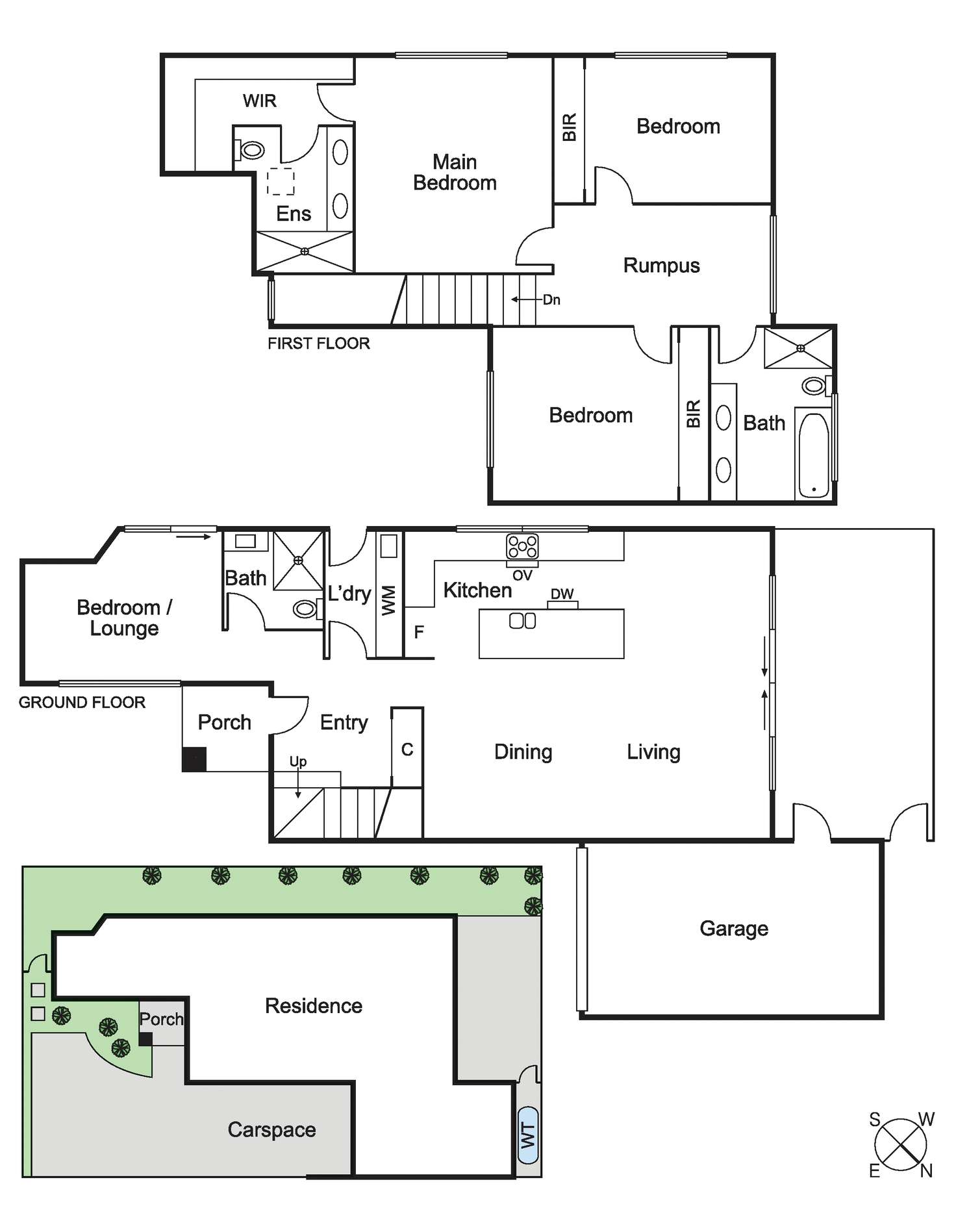 Floorplan of Homely townhouse listing, 3/8 Werona Street, Bentleigh VIC 3204