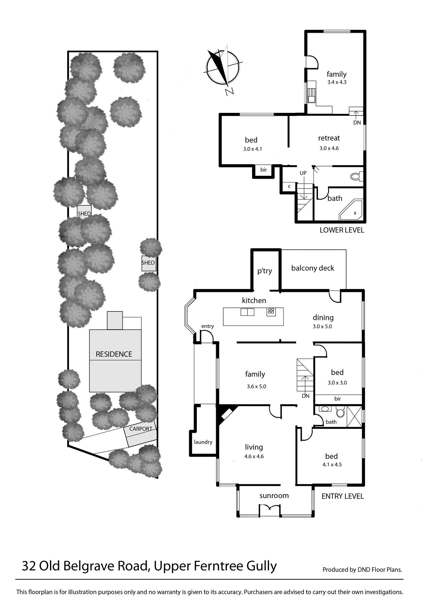 Floorplan of Homely house listing, 32 Old Belgrave Road, Upper Ferntree Gully VIC 3156