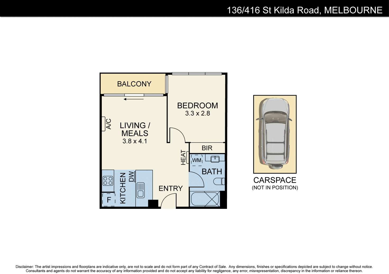 Floorplan of Homely apartment listing, 136/416 St Kilda Road, Melbourne VIC 3004