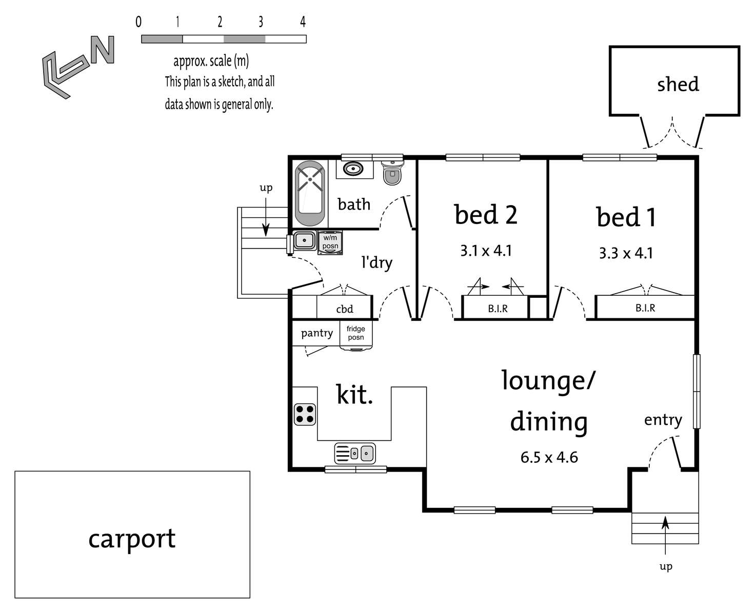 Floorplan of Homely unit listing, 2/53 Cumming Street, Burwood VIC 3125