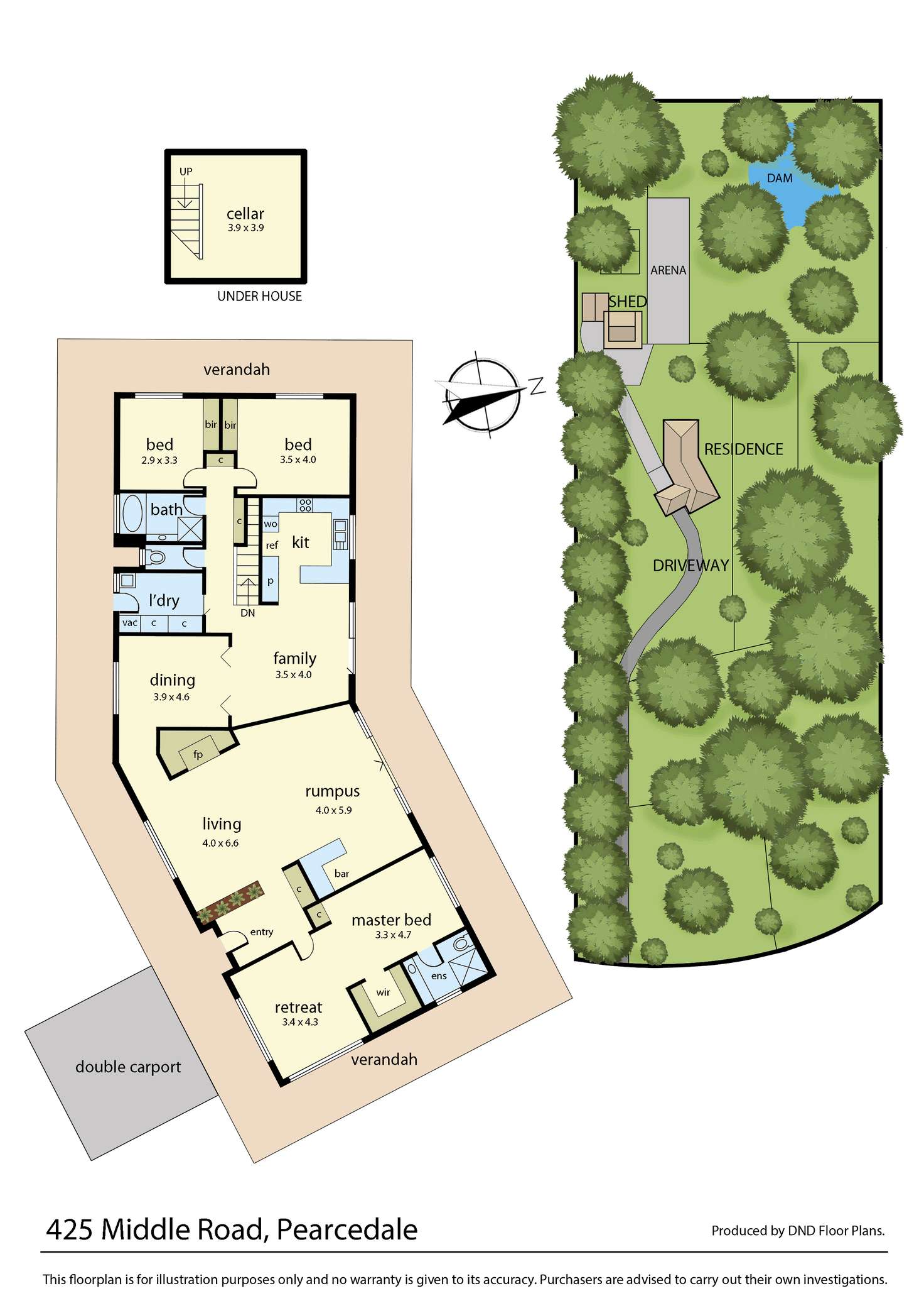 Floorplan of Homely acreageSemiRural listing, 425 Middle Road, Pearcedale VIC 3912