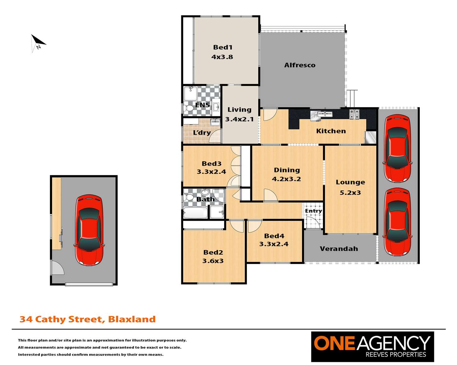 Floorplan of Homely house listing, 34 Cathy Street, Blaxland NSW 2774