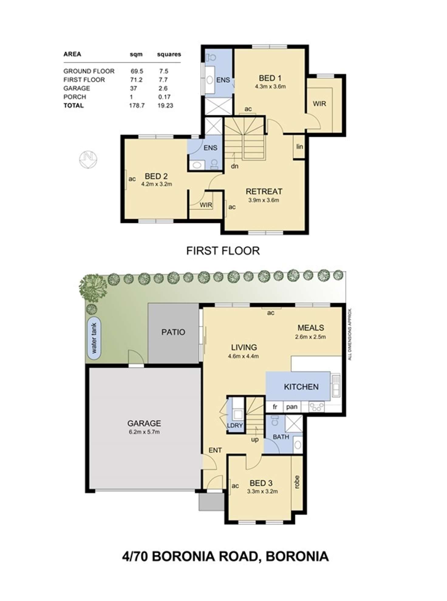Floorplan of Homely townhouse listing, 4/70 Boronia Road, Boronia VIC 3155