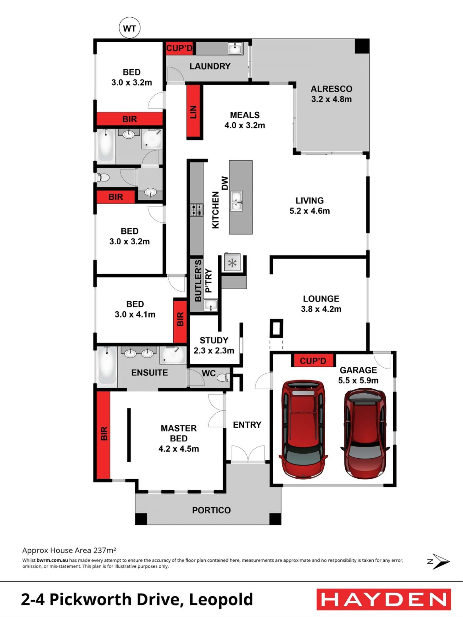 Floorplan of Homely house listing, 2-4 Pickworth Drive, Leopold VIC 3224