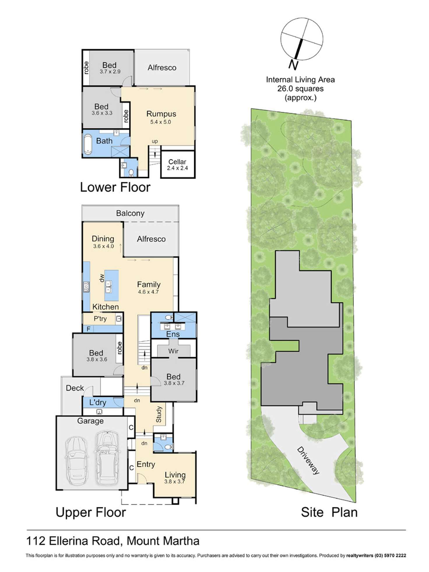 Floorplan of Homely house listing, 112 Ellerina Road, Mount Martha VIC 3934