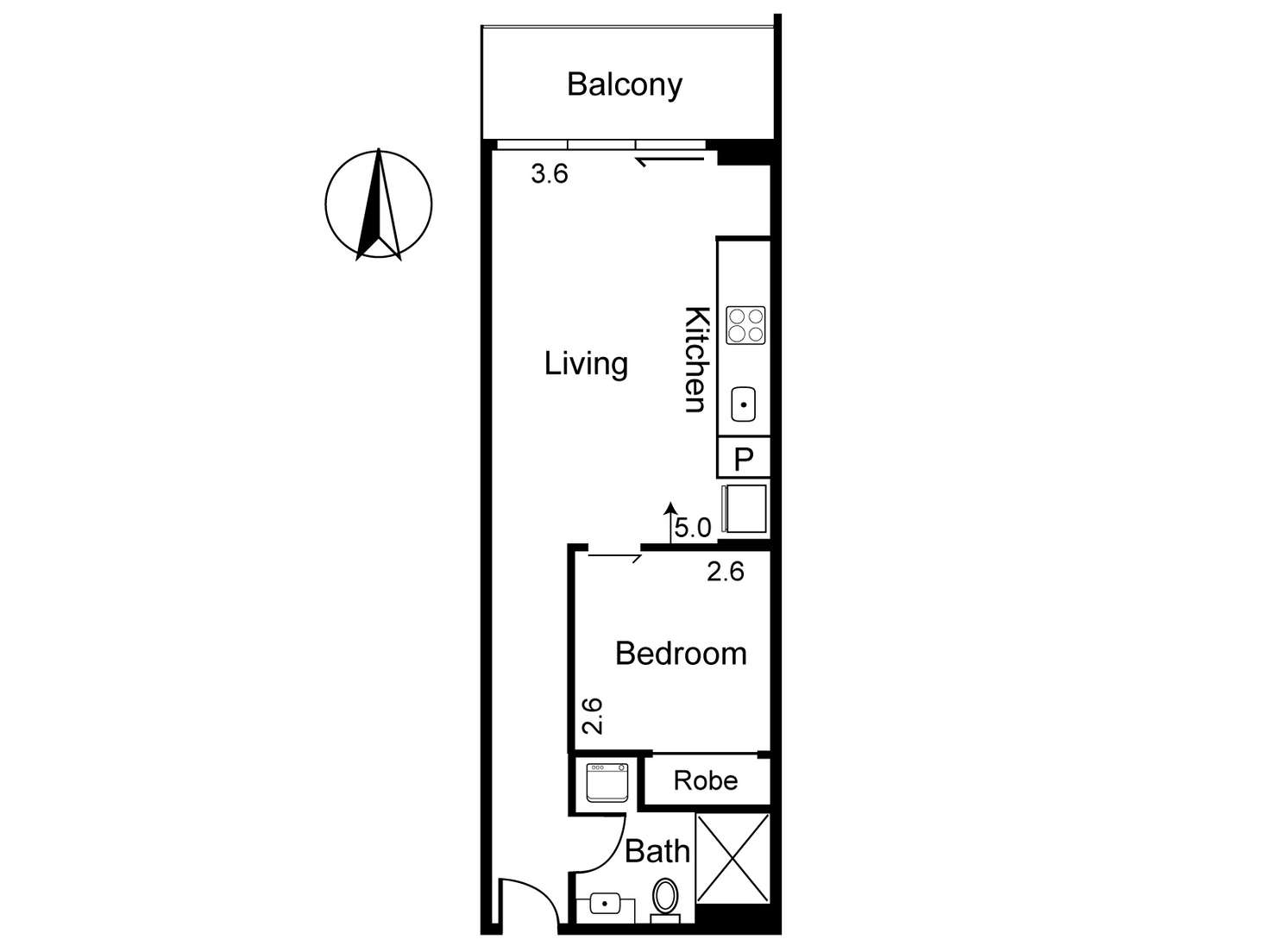 Floorplan of Homely apartment listing, 402/2 McGoun Street, Richmond VIC 3121