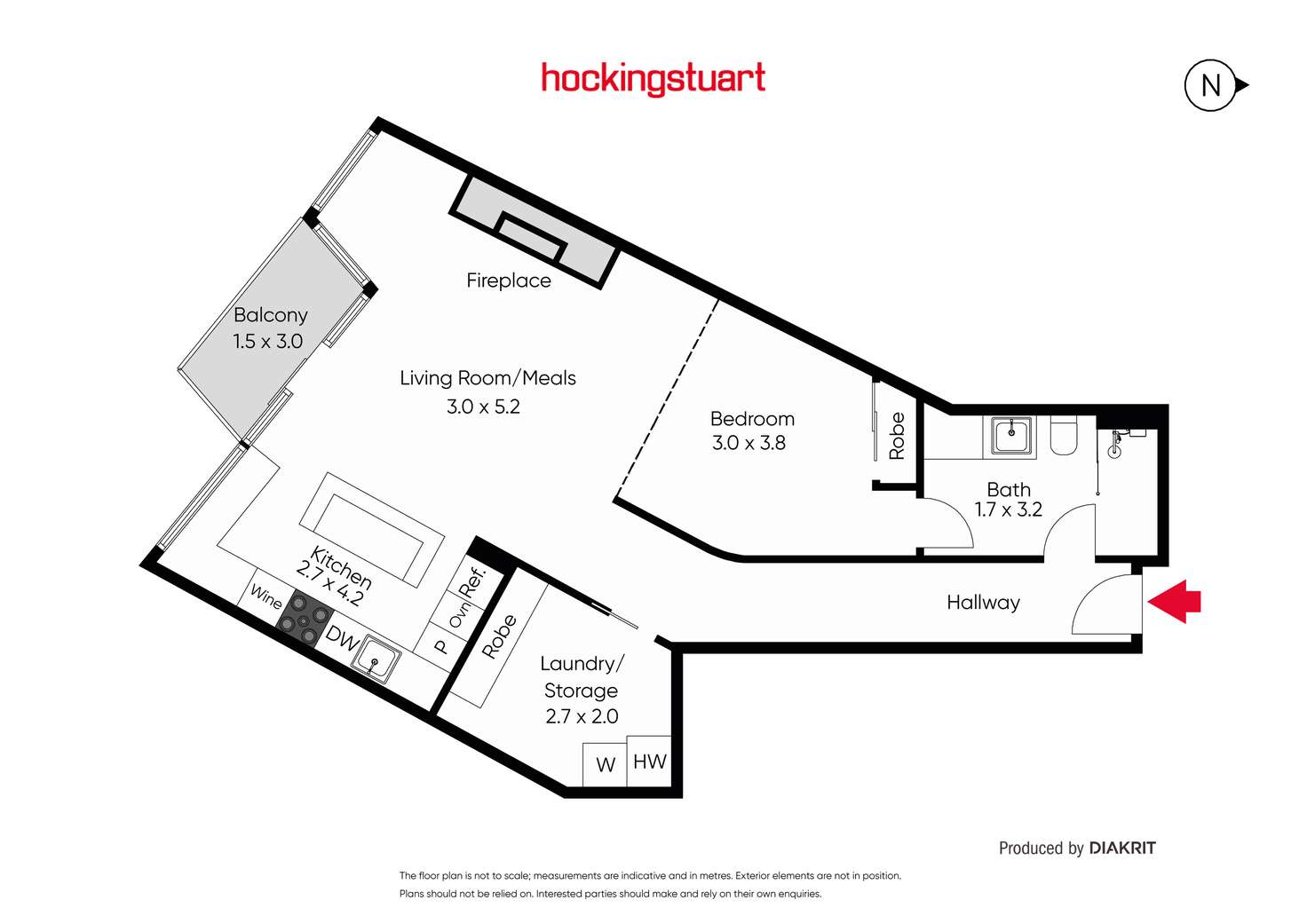 Floorplan of Homely apartment listing, 1504/83 Queens Road, Melbourne VIC 3004
