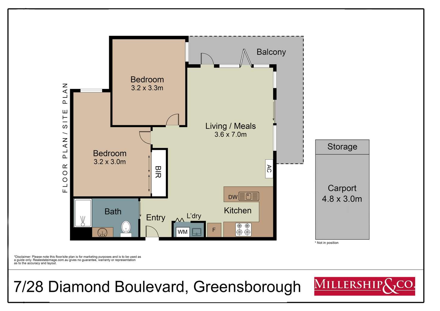 Floorplan of Homely house listing, 7/28 Diamond Boulevard, Greensborough VIC 3088