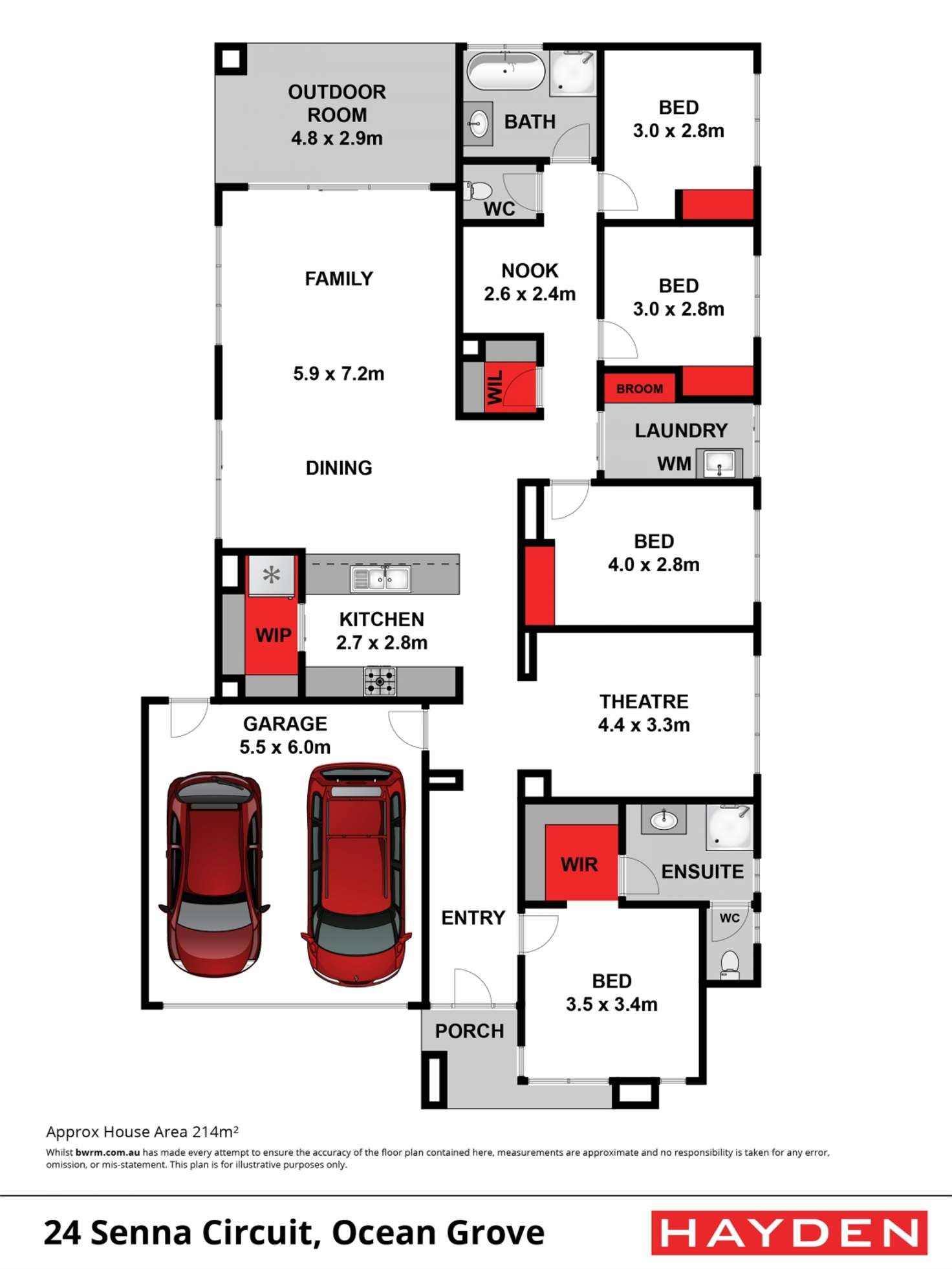 Floorplan of Homely house listing, 24 Senna Circuit, Ocean Grove VIC 3226