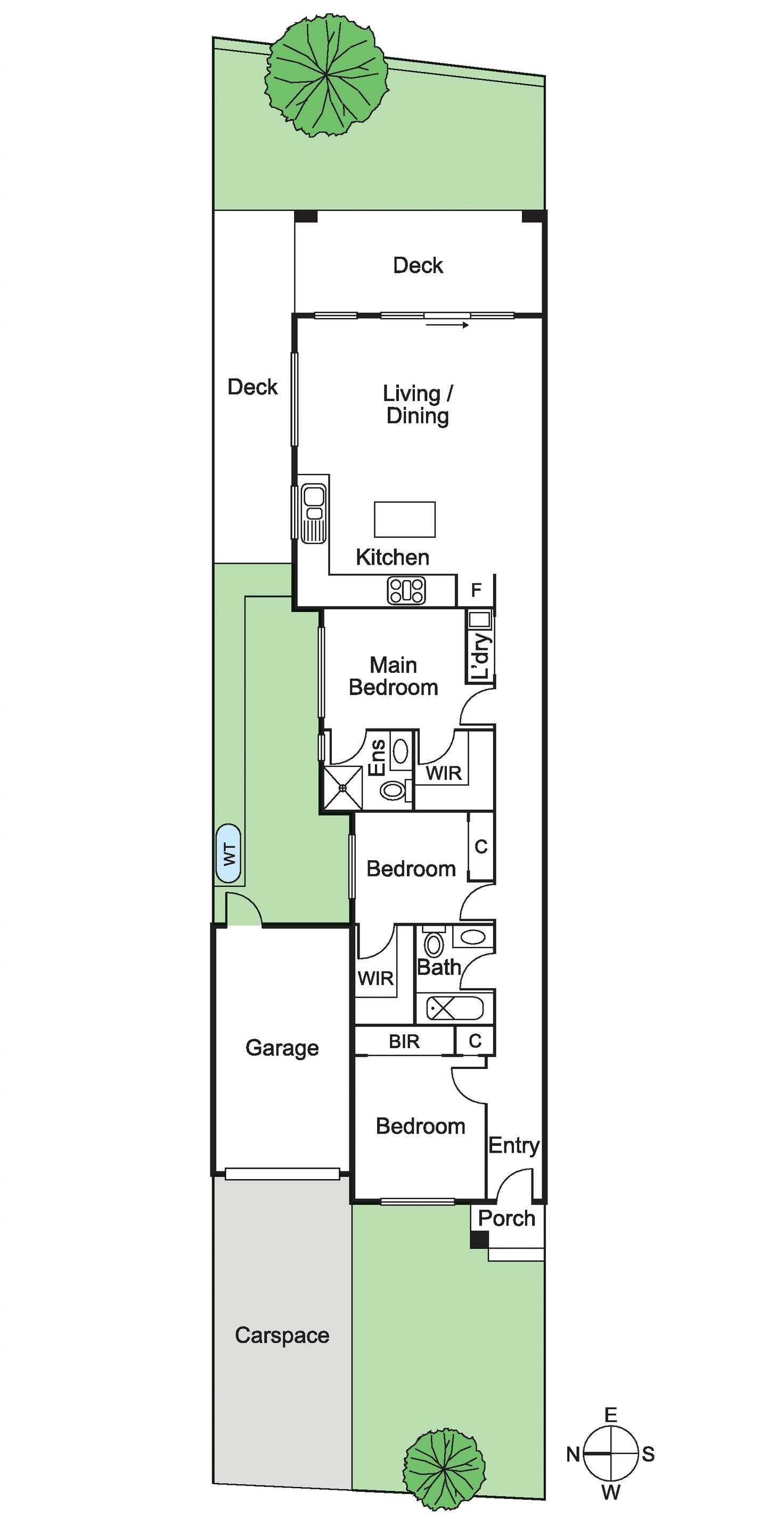 Floorplan of Homely townhouse listing, 20b Nepean Avenue, Hampton East VIC 3188