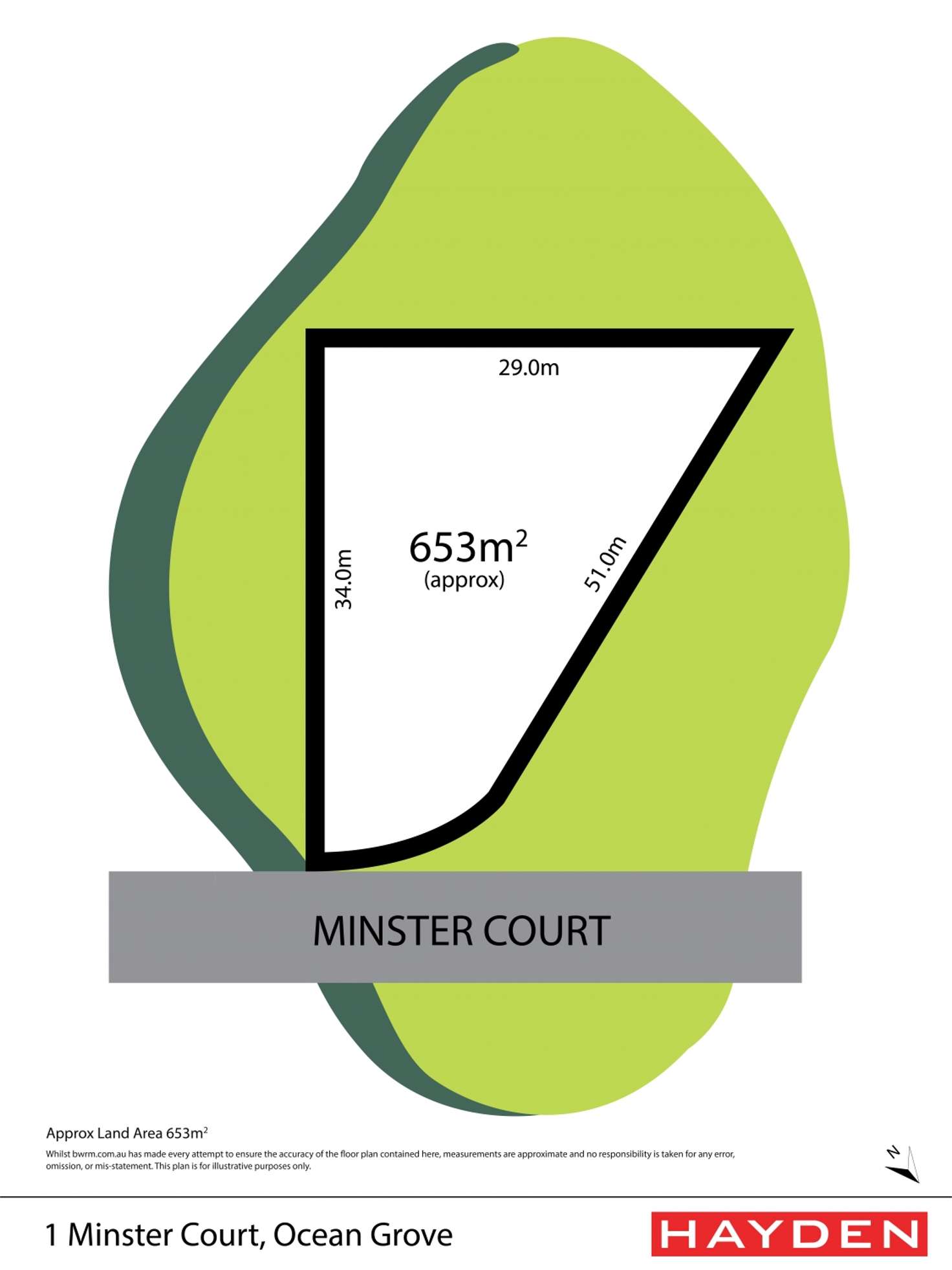 Floorplan of Homely residentialLand listing, 1 Minster Court, Ocean Grove VIC 3226