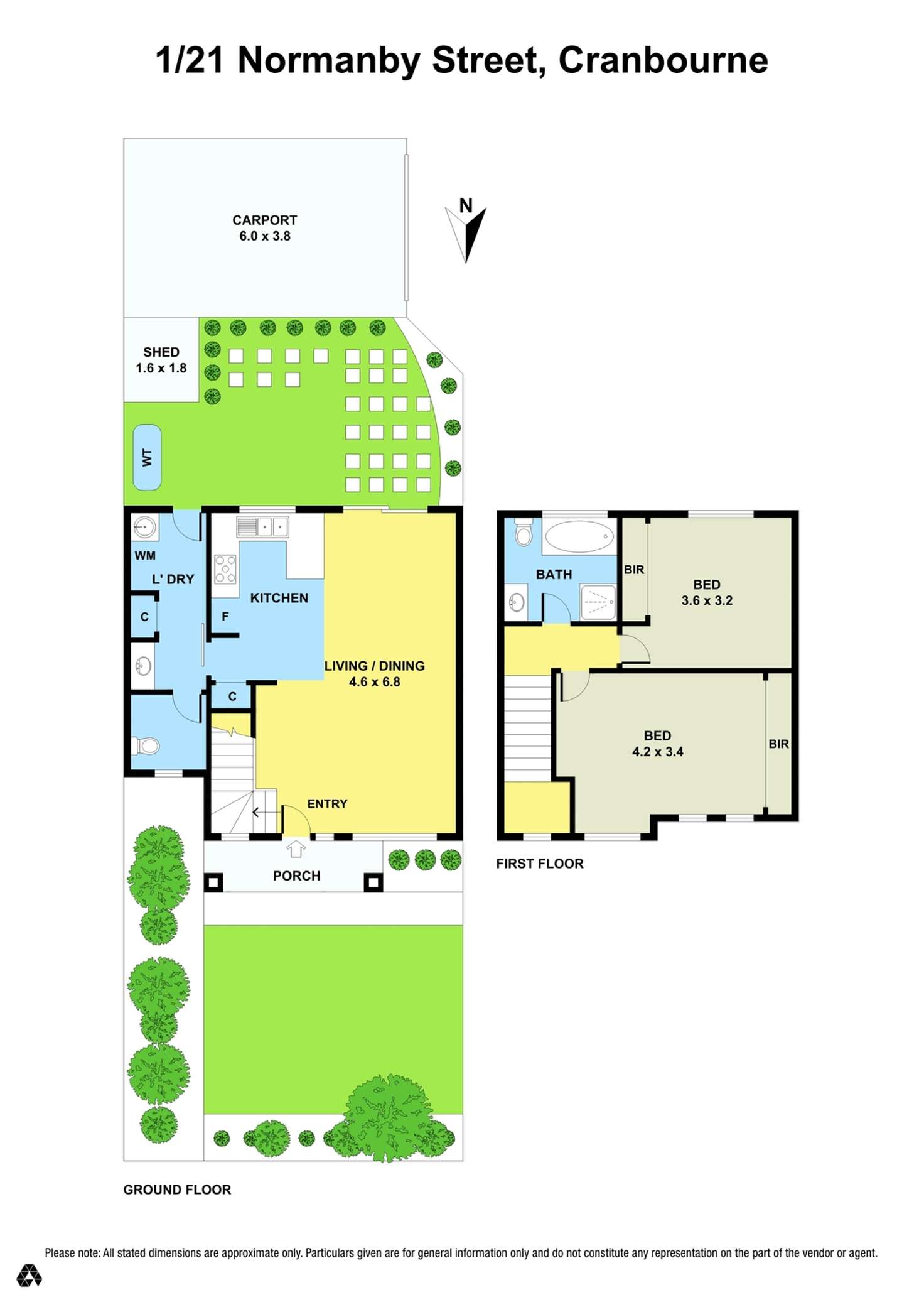 Floorplan of Homely townhouse listing, 1/21 Normanby Street, Cranbourne VIC 3977