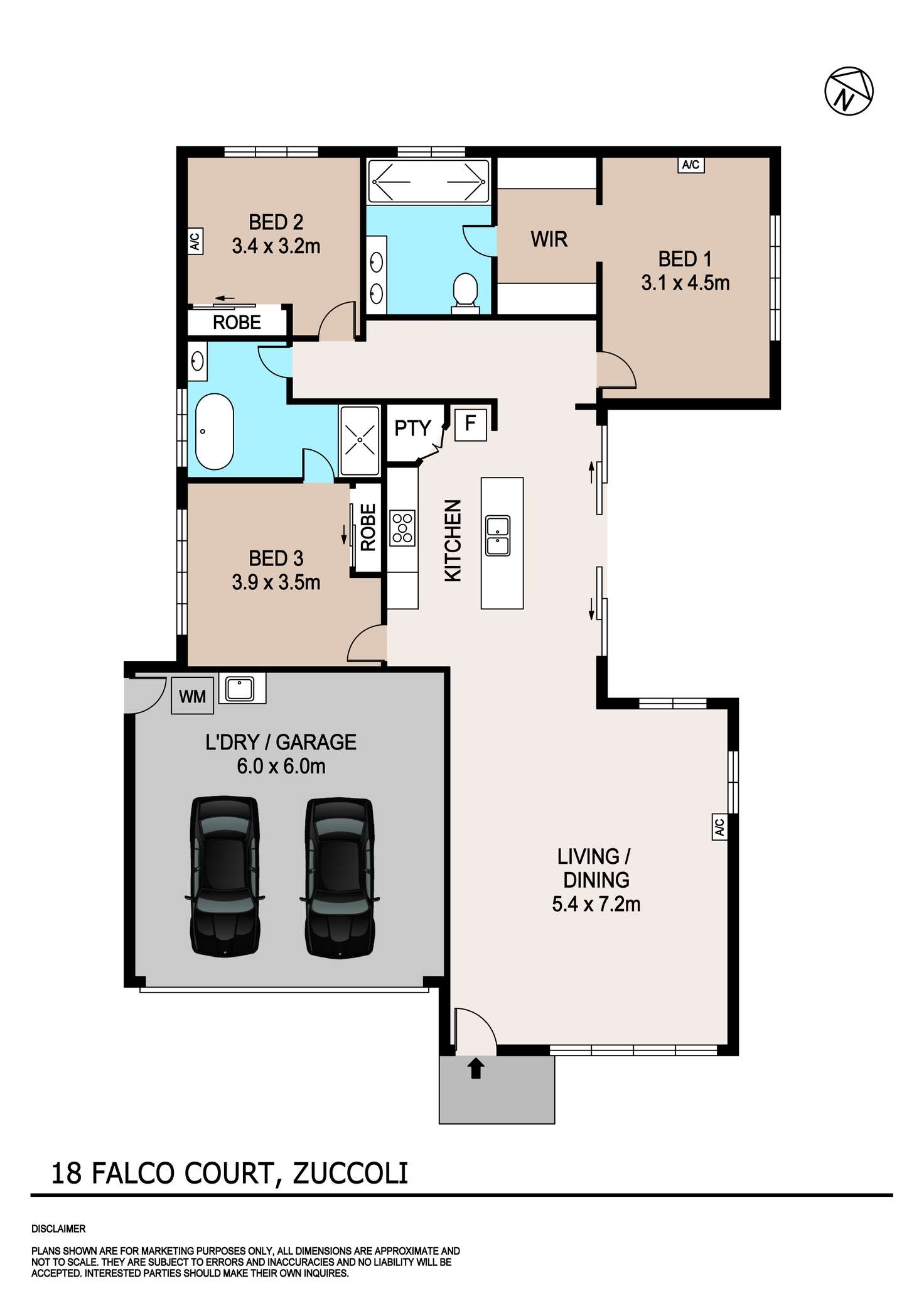 Floorplan of Homely house listing, 18 Falco Court, Zuccoli NT 832