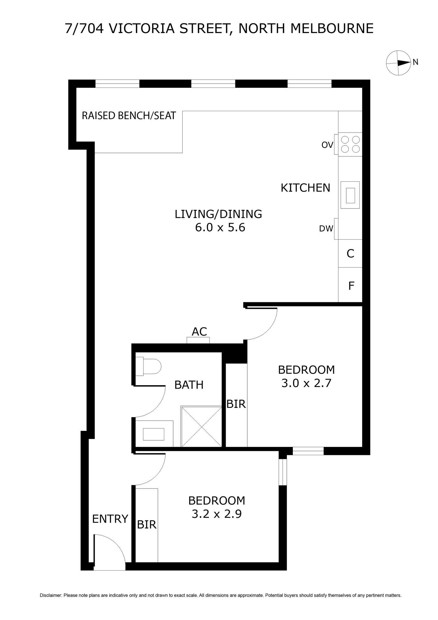 Floorplan of Homely apartment listing, 7/704 Victoria Street, North Melbourne VIC 3051