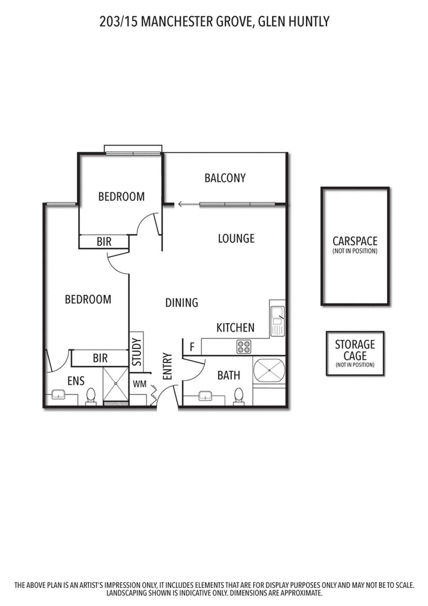 Floorplan of Homely apartment listing, 203/15 Manchester Grove, Glen Huntly VIC 3163