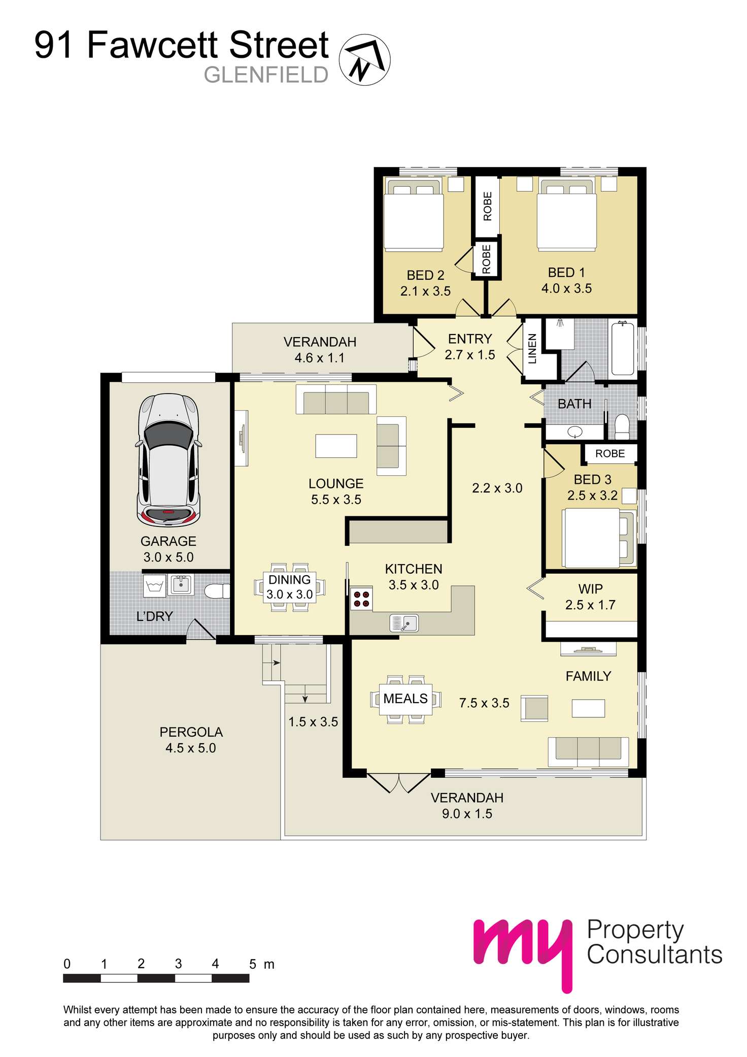 Floorplan of Homely house listing, 91 Fawcett Street, Glenfield NSW 2167