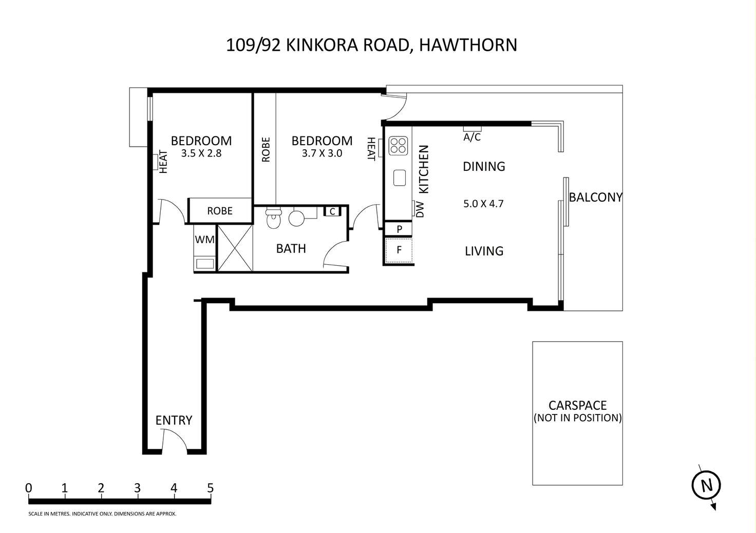 Floorplan of Homely apartment listing, 109/92 Kinkora Road, Hawthorn VIC 3122