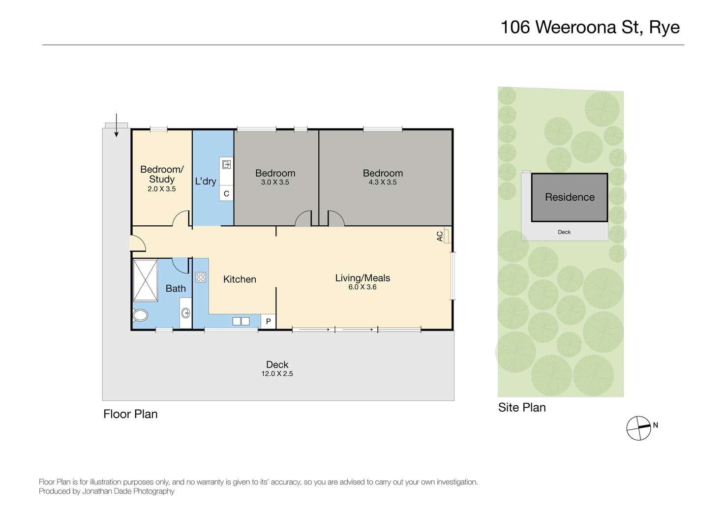 Floorplan of Homely house listing, 106 Weeroona Street, Rye VIC 3941