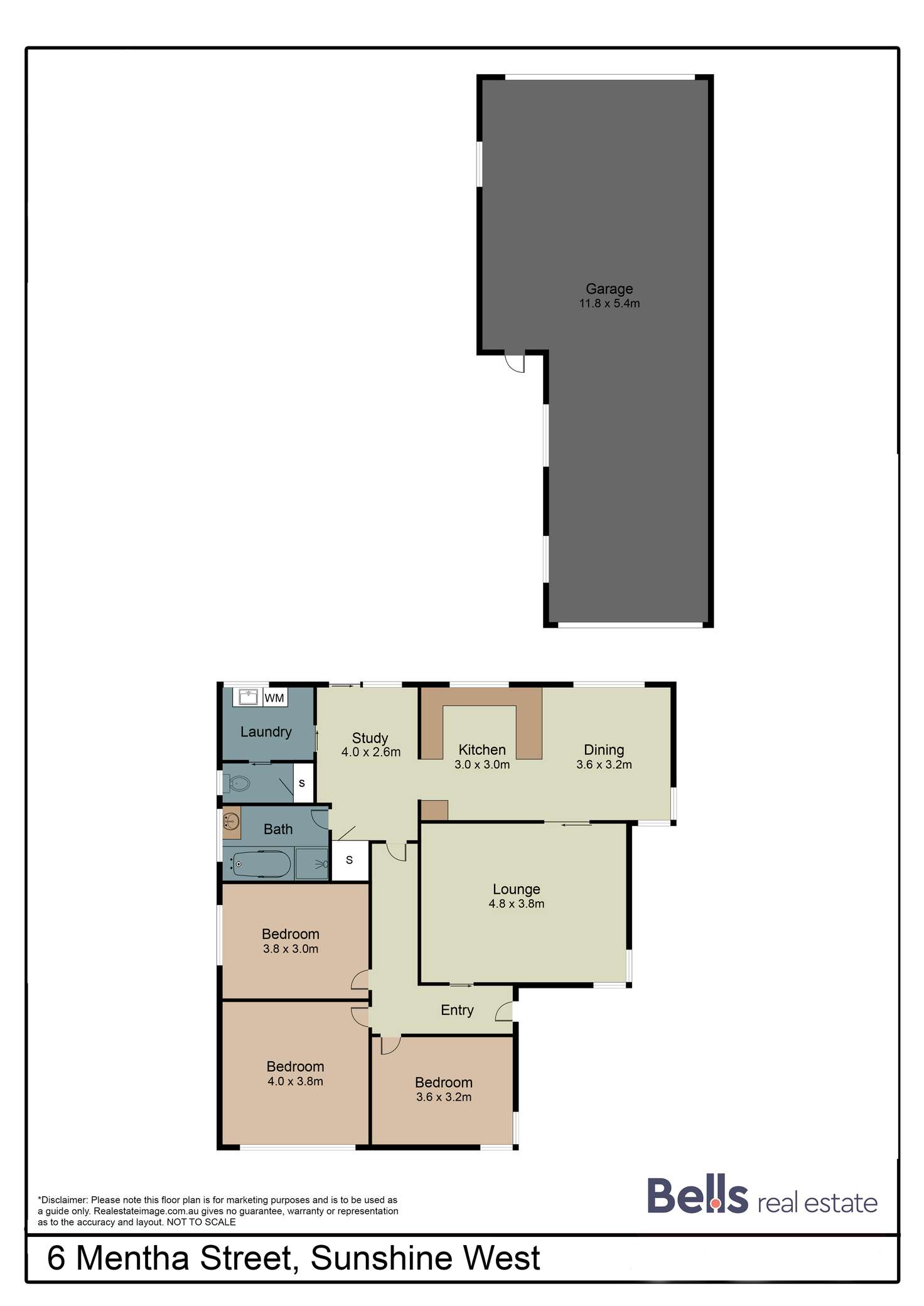 Floorplan of Homely house listing, 6 Mentha Street, Sunshine West VIC 3020