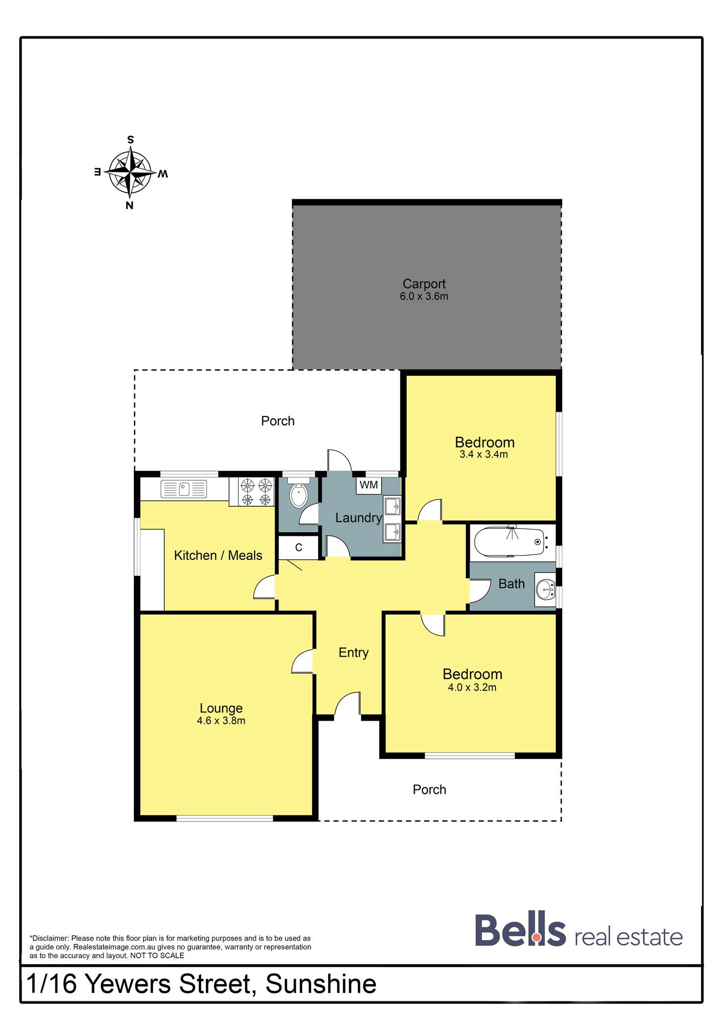 Floorplan of Homely house listing, 1/16 Yewers Street, Sunshine VIC 3020