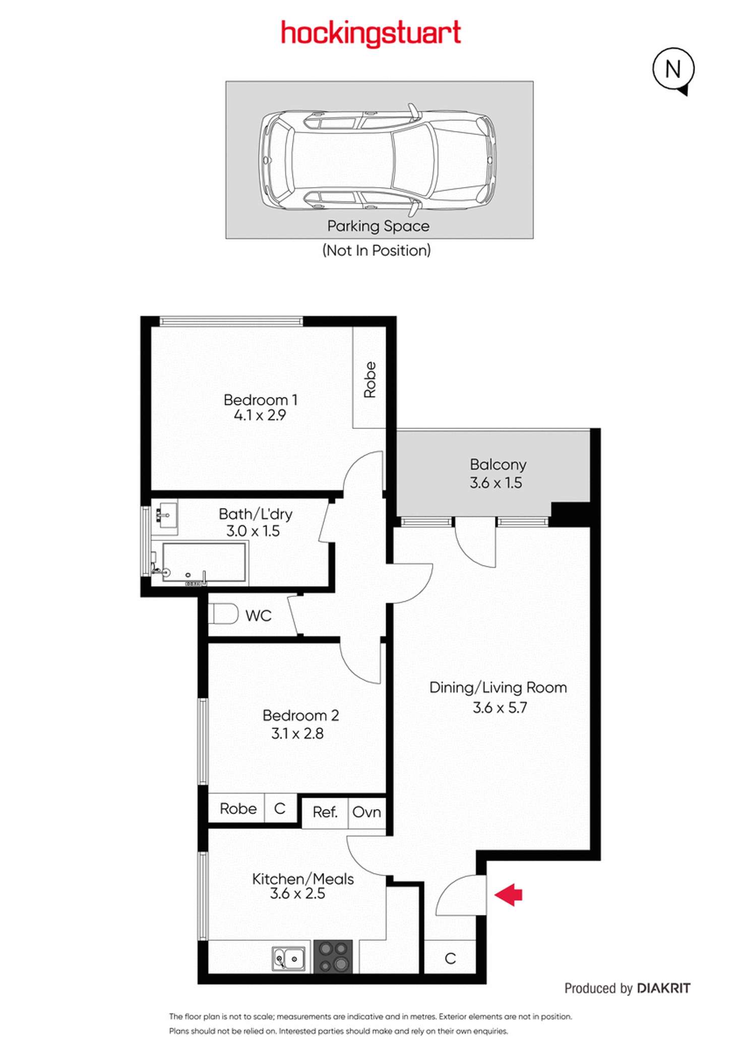 Floorplan of Homely apartment listing, 20/19 Wood Street, North Melbourne VIC 3051