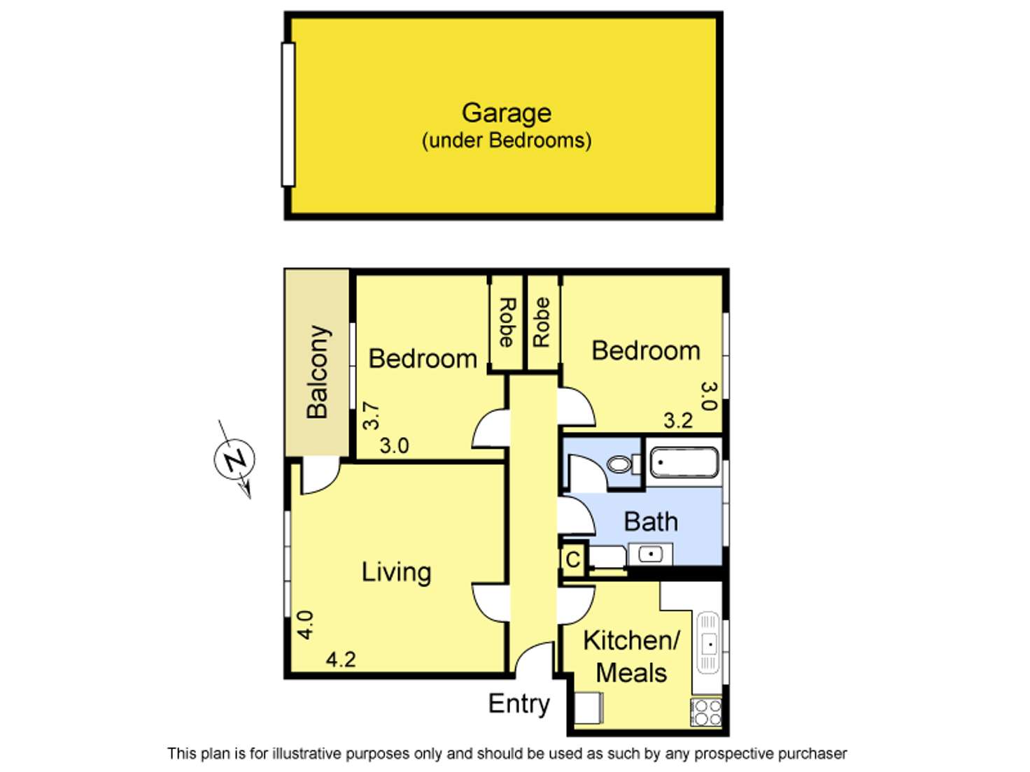Floorplan of Homely unit listing, 13/227 Nepean Street, Greensborough VIC 3088