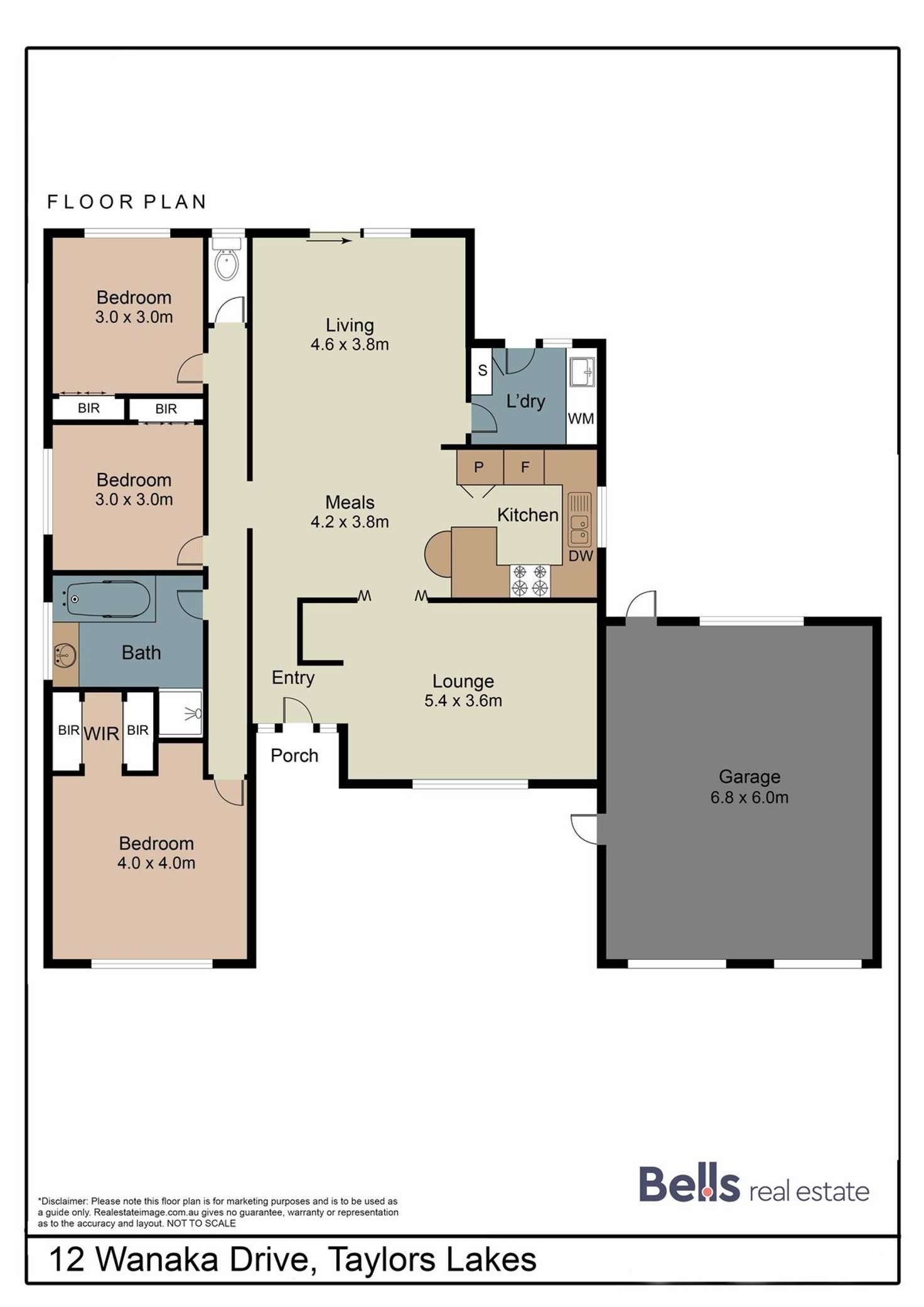 Floorplan of Homely house listing, 12 Wanaka Drive, Taylors Lakes VIC 3038