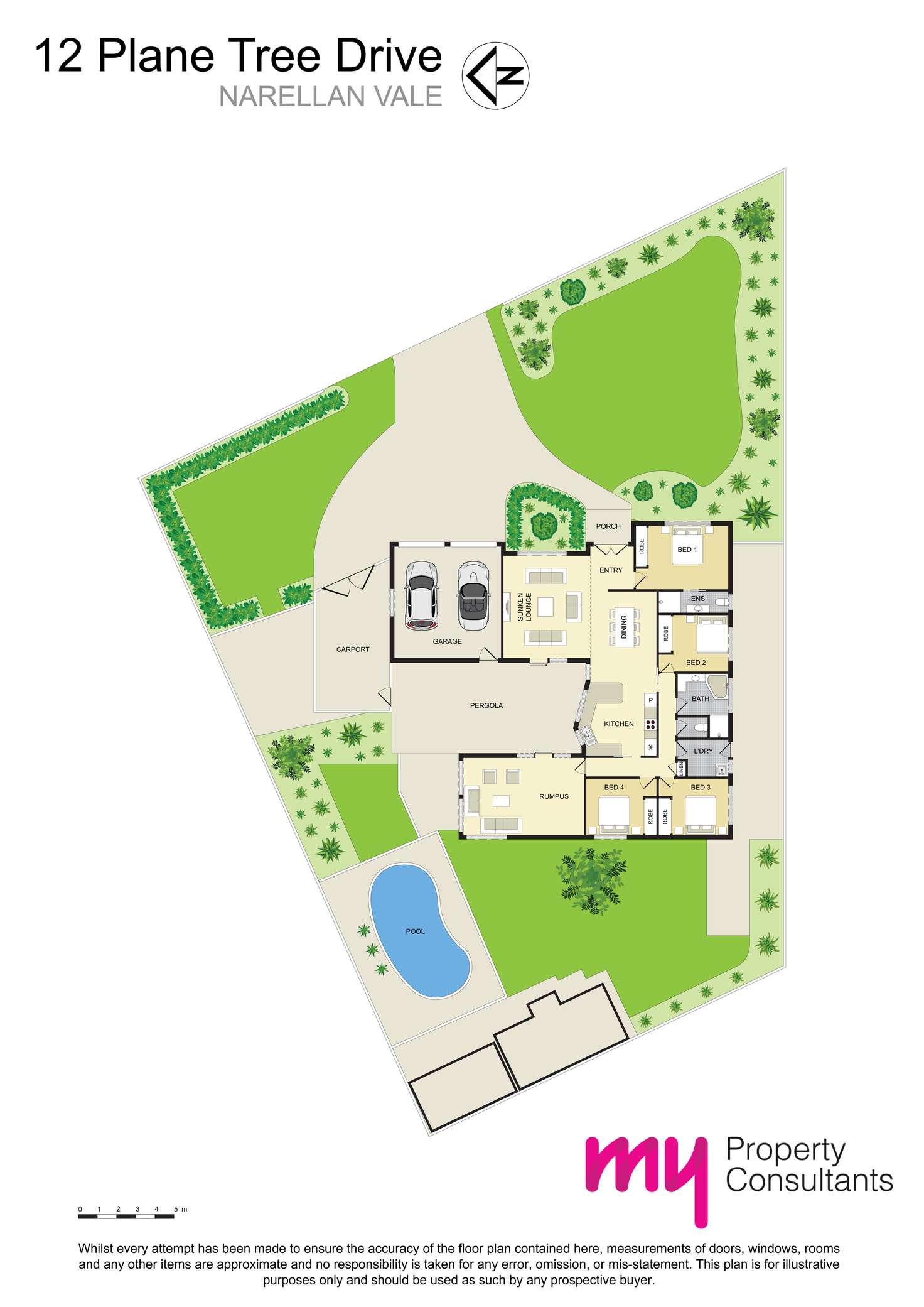 Floorplan of Homely house listing, 12 Plane Tree Drive, Narellan Vale NSW 2567