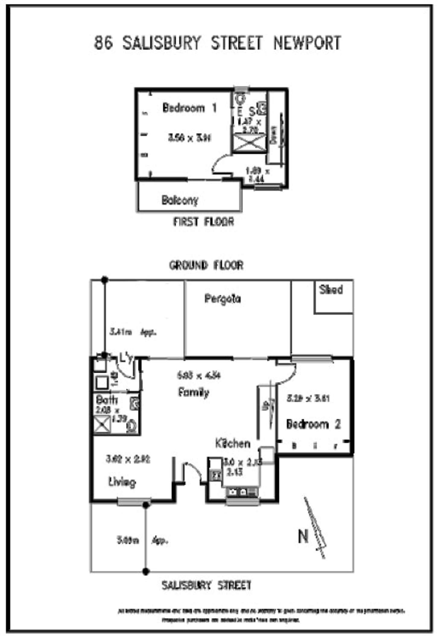 Floorplan of Homely townhouse listing, 86 Salisbury Street, Newport VIC 3015