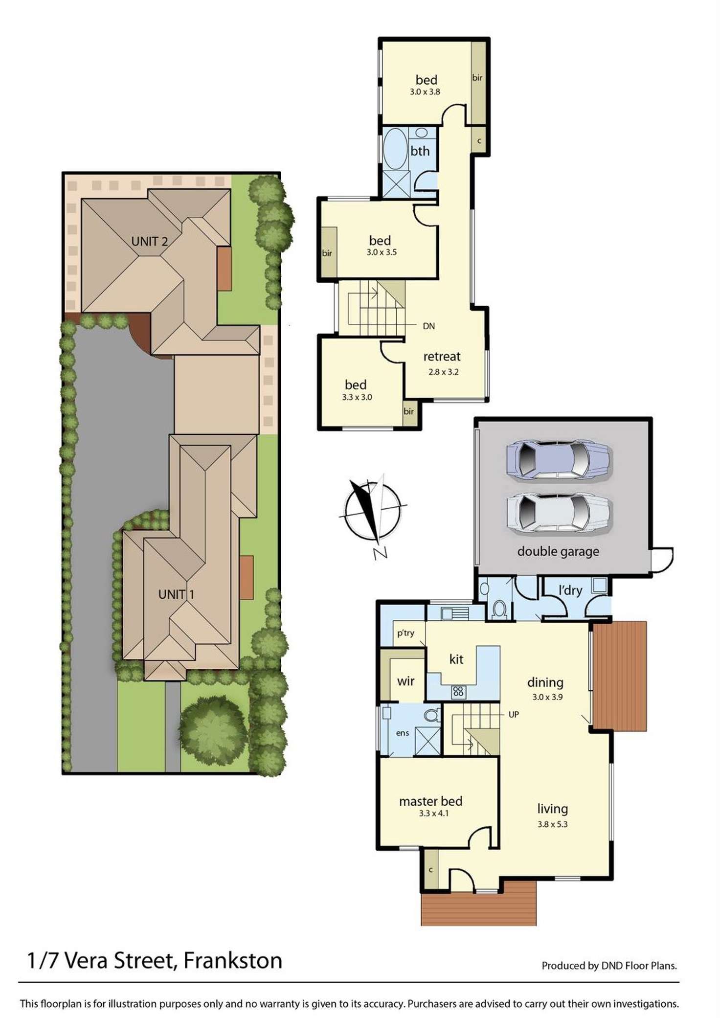 Floorplan of Homely townhouse listing, 1/7 Vera Street, Frankston VIC 3199