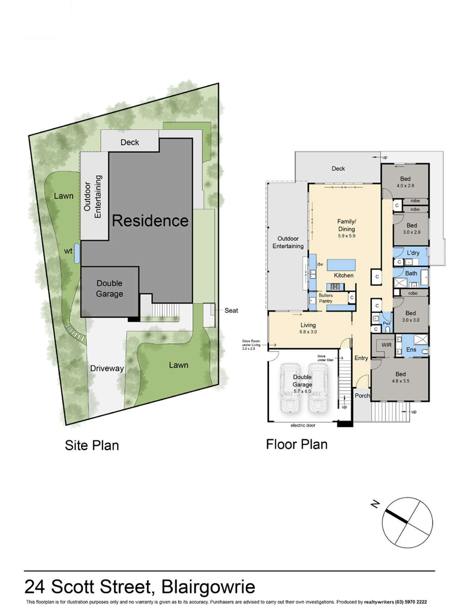 Floorplan of Homely house listing, 24 Scott Street, Blairgowrie VIC 3942