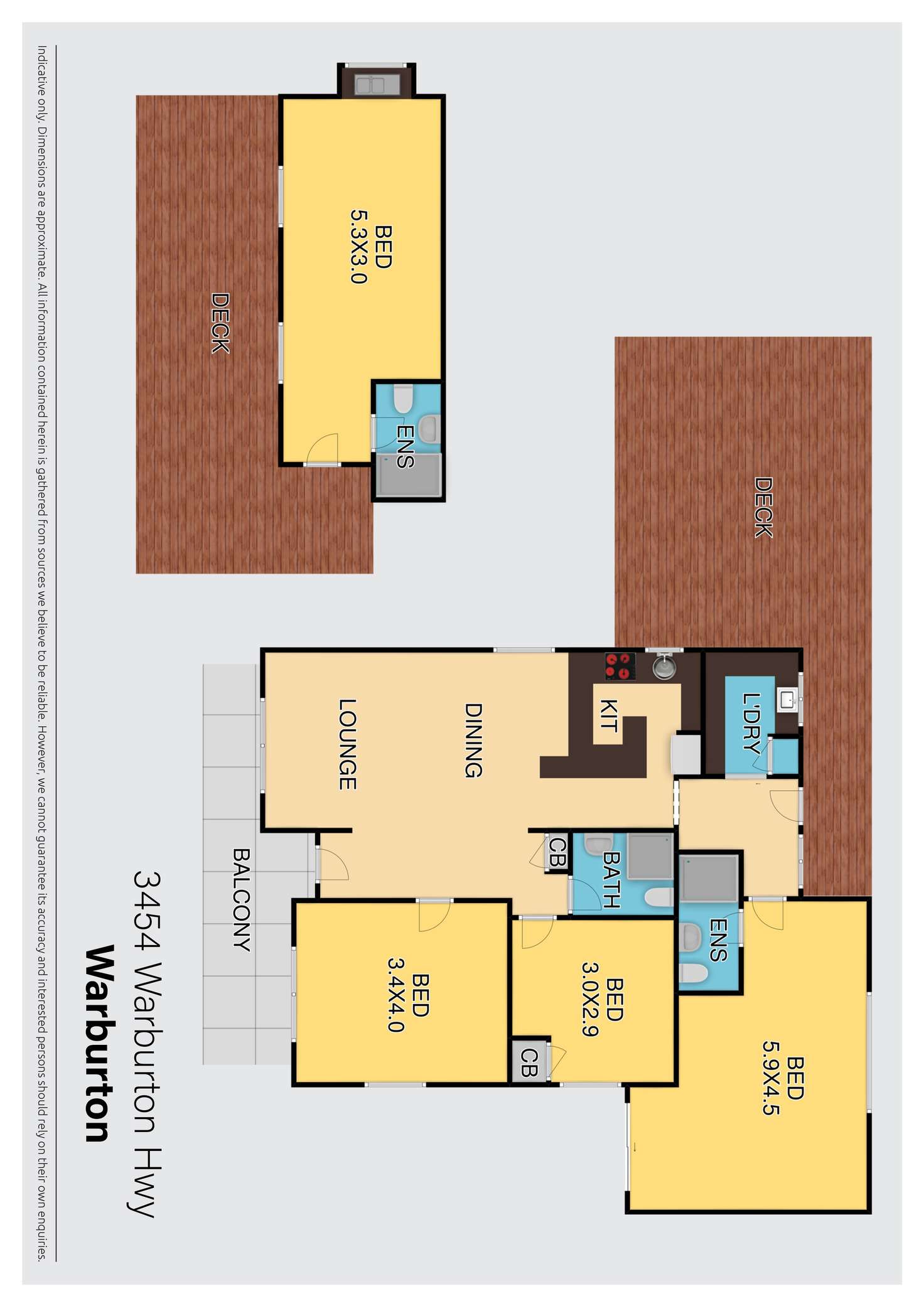 Floorplan of Homely house listing, 3454 Warburton Highway, Warburton VIC 3799