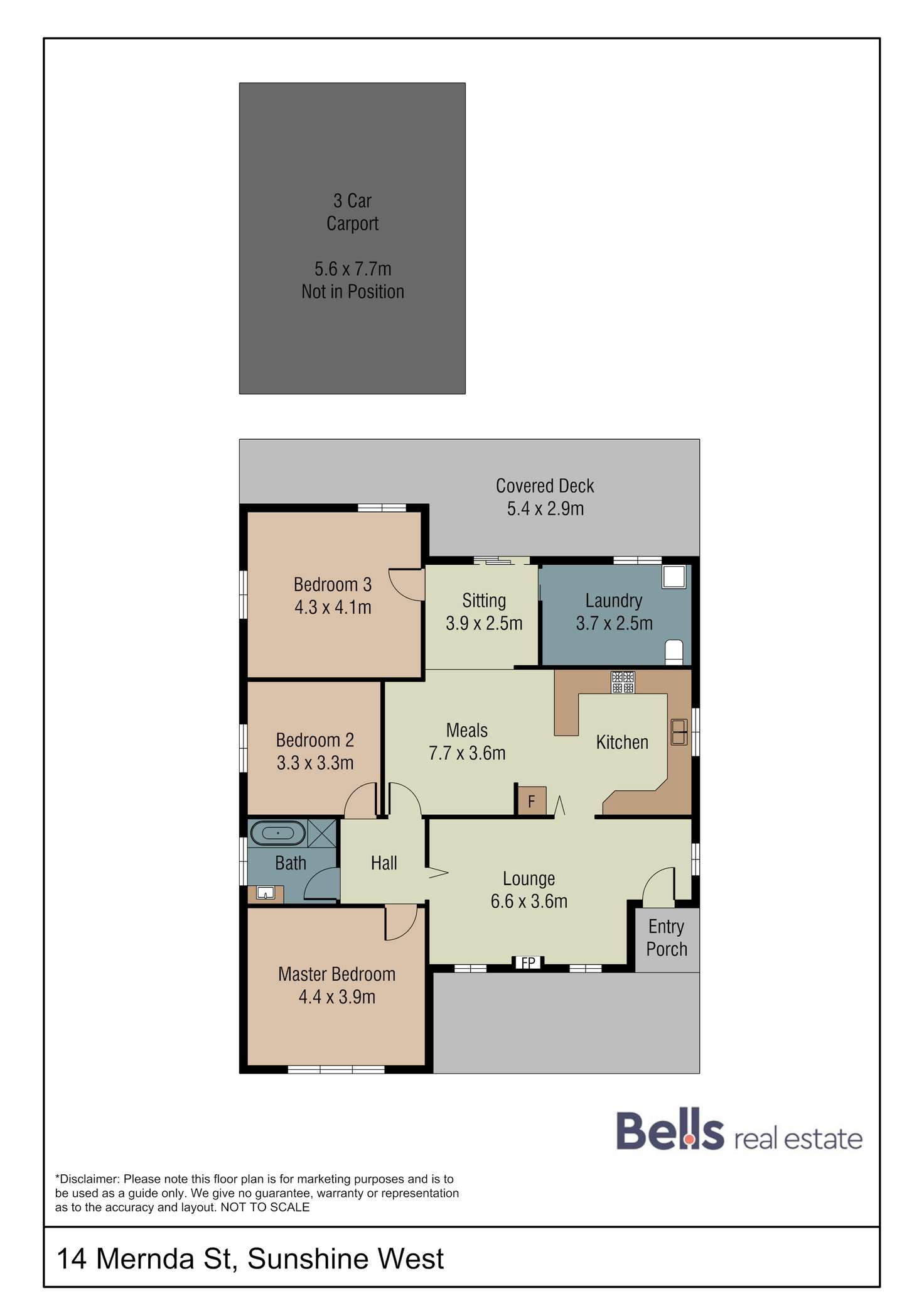 Floorplan of Homely house listing, 14 Mernda Street, Sunshine West VIC 3020
