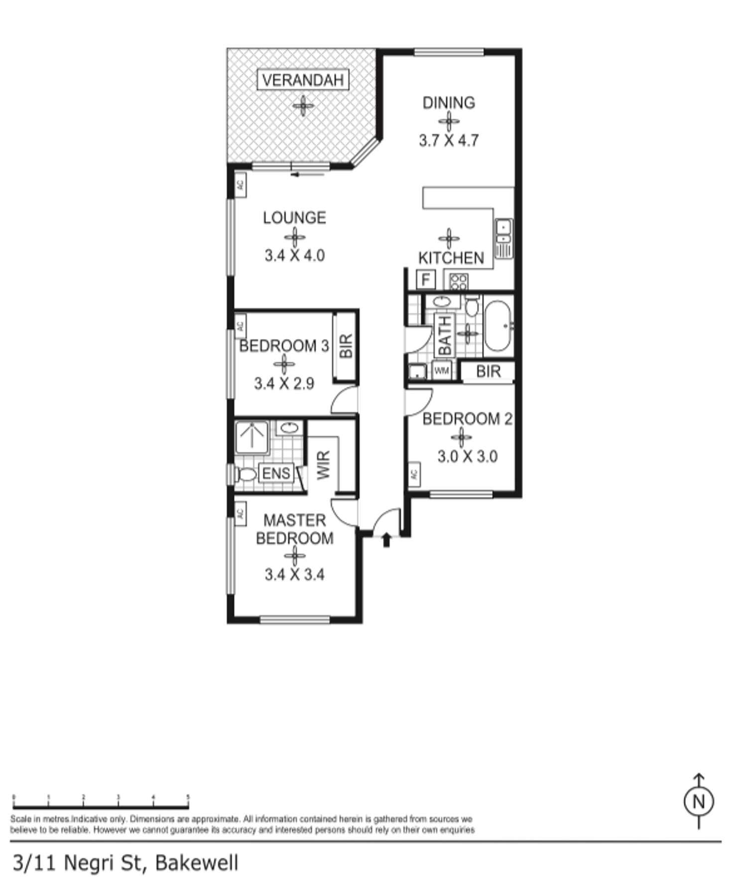 Floorplan of Homely unit listing, 3/11 Negri Street, Bakewell NT 832
