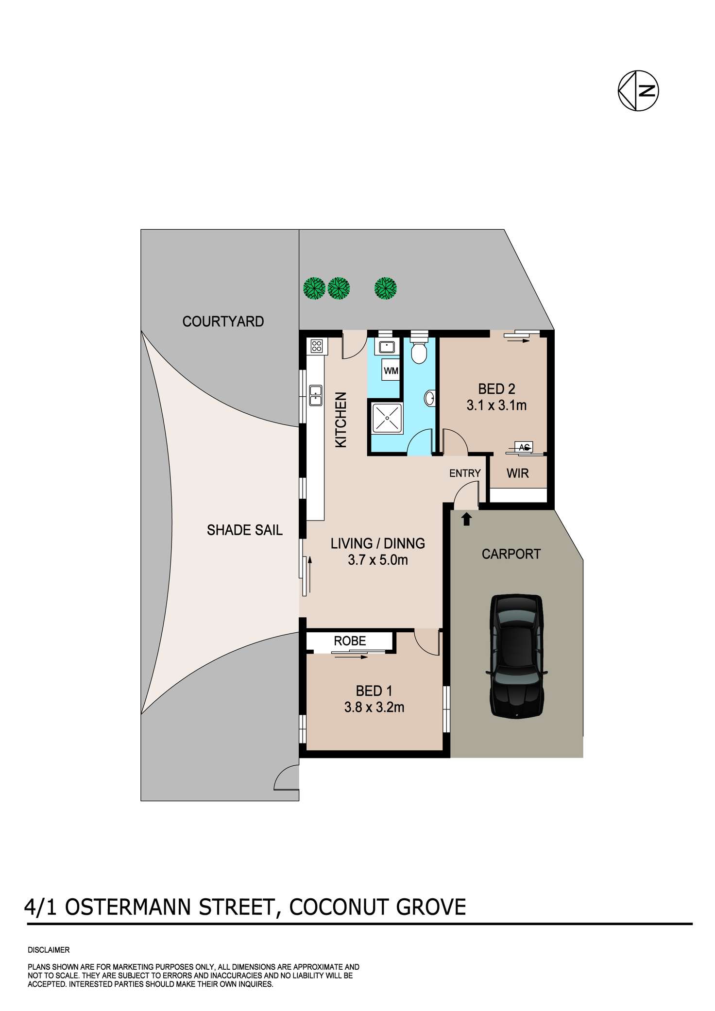 Floorplan of Homely unit listing, 4/1 Ostermann Street, Coconut Grove NT 810