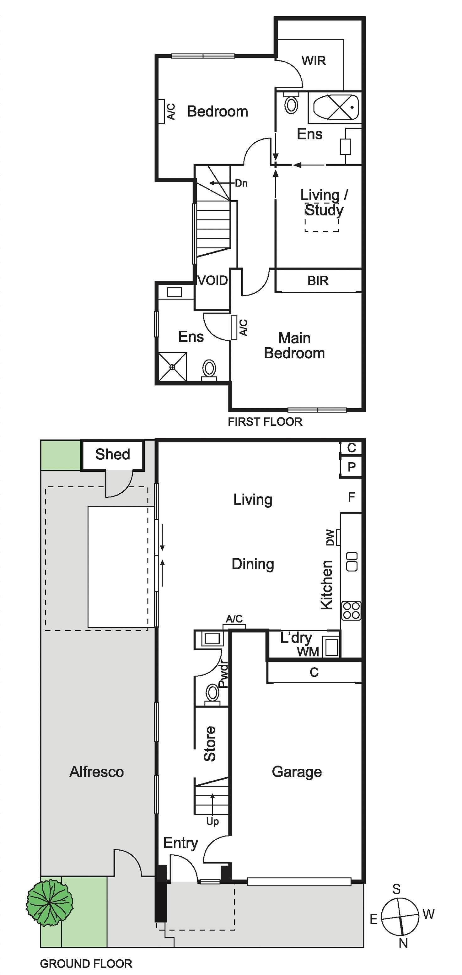 Floorplan of Homely townhouse listing, 6/48 Hill Street, Bentleigh East VIC 3165