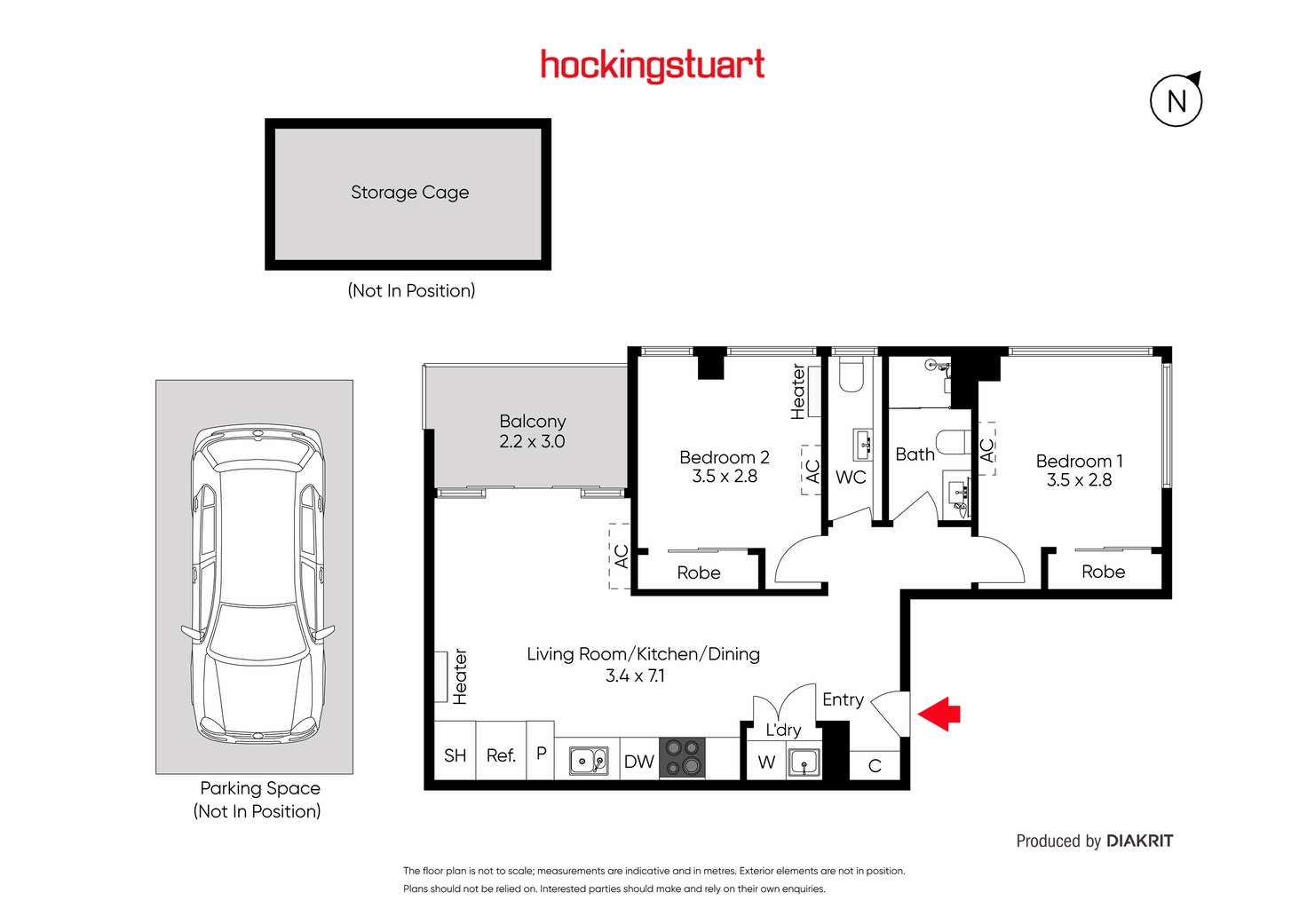 Floorplan of Homely apartment listing, 406/19-25 Nott Street, Port Melbourne VIC 3207