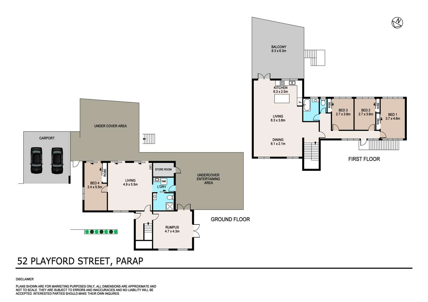 Floorplan of Homely house listing, 52 Playford Street, Parap NT 820