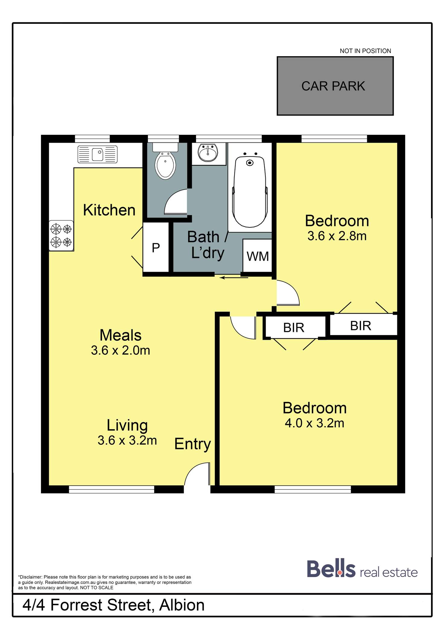 Floorplan of Homely flat listing, 4/4 Forrest Street, Albion VIC 3020