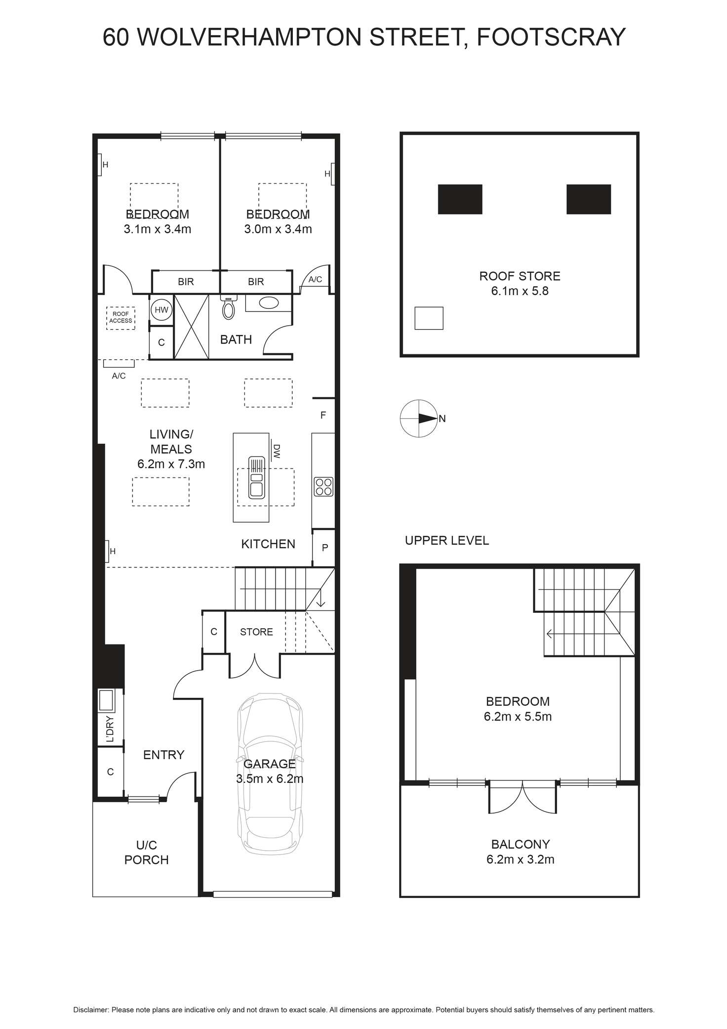 Floorplan of Homely house listing, 60 Wolverhampton Street, Footscray VIC 3011