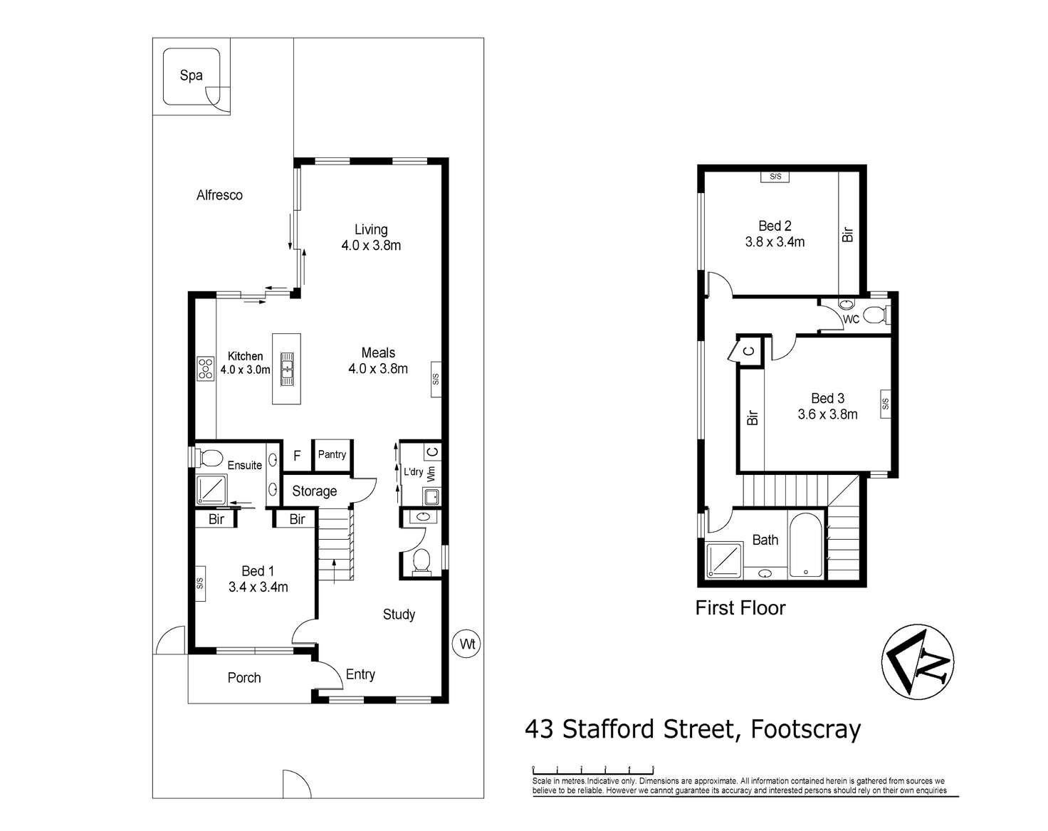 Floorplan of Homely house listing, 43 Stafford Street, Footscray VIC 3011